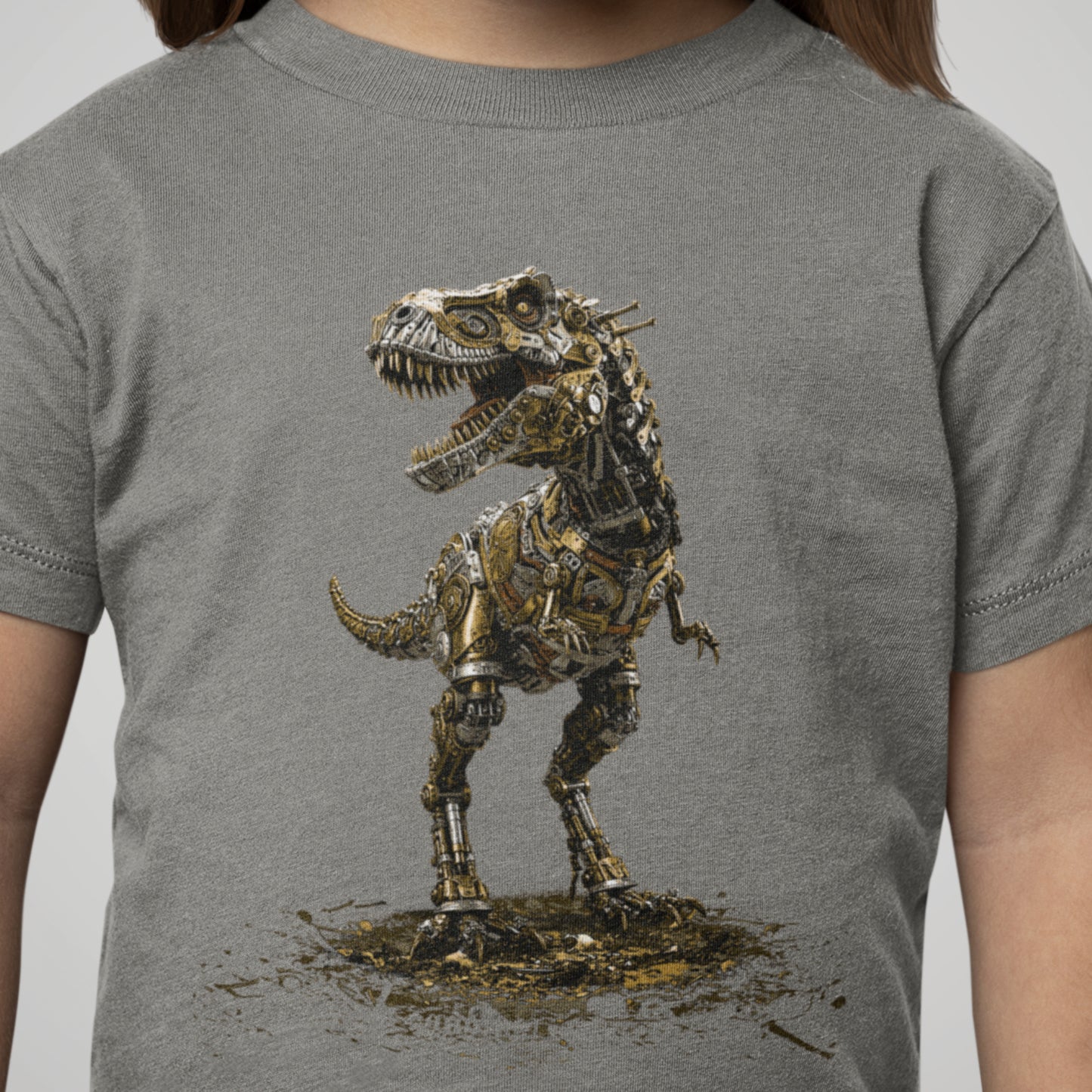 Steampunk T-rex Youth classic tee, Mechanical Tyrannosaurus