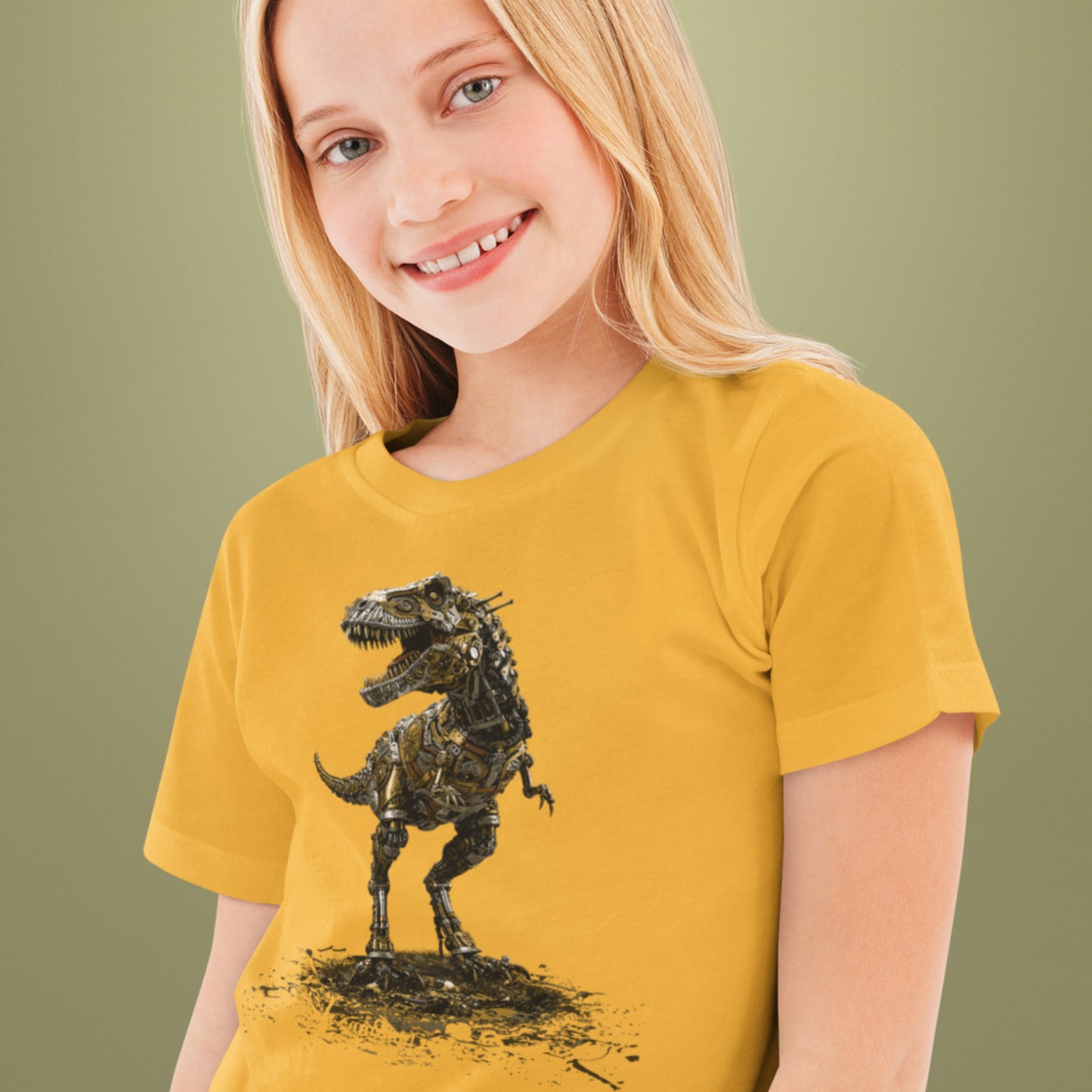 Steampunk T-rex Youth classic tee, Mechanical Tyrannosaurus