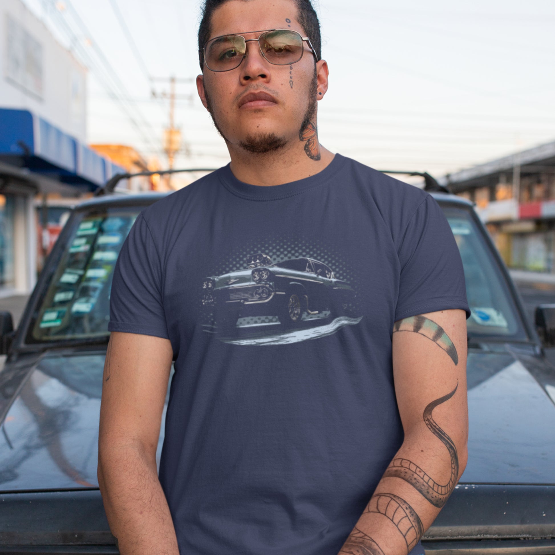 1958 Chevy Gasser T-Shirt: Vintage Drag Racer Tee