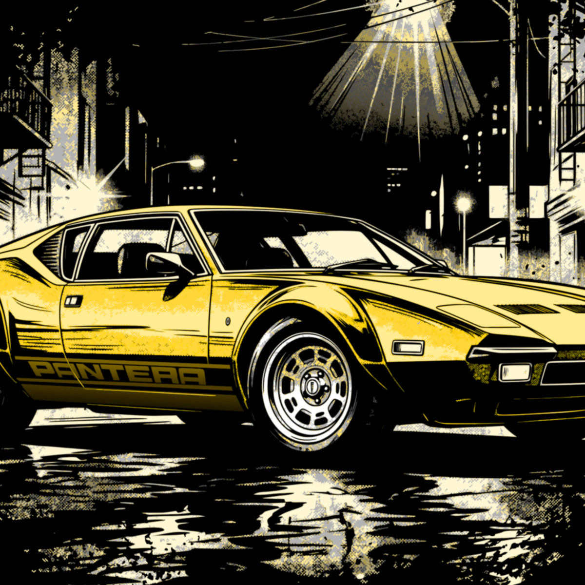 1972 Classic Italian Supercar Graphic Tee