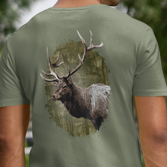 Majestic Bull Elk Unisex classic tee - image on back