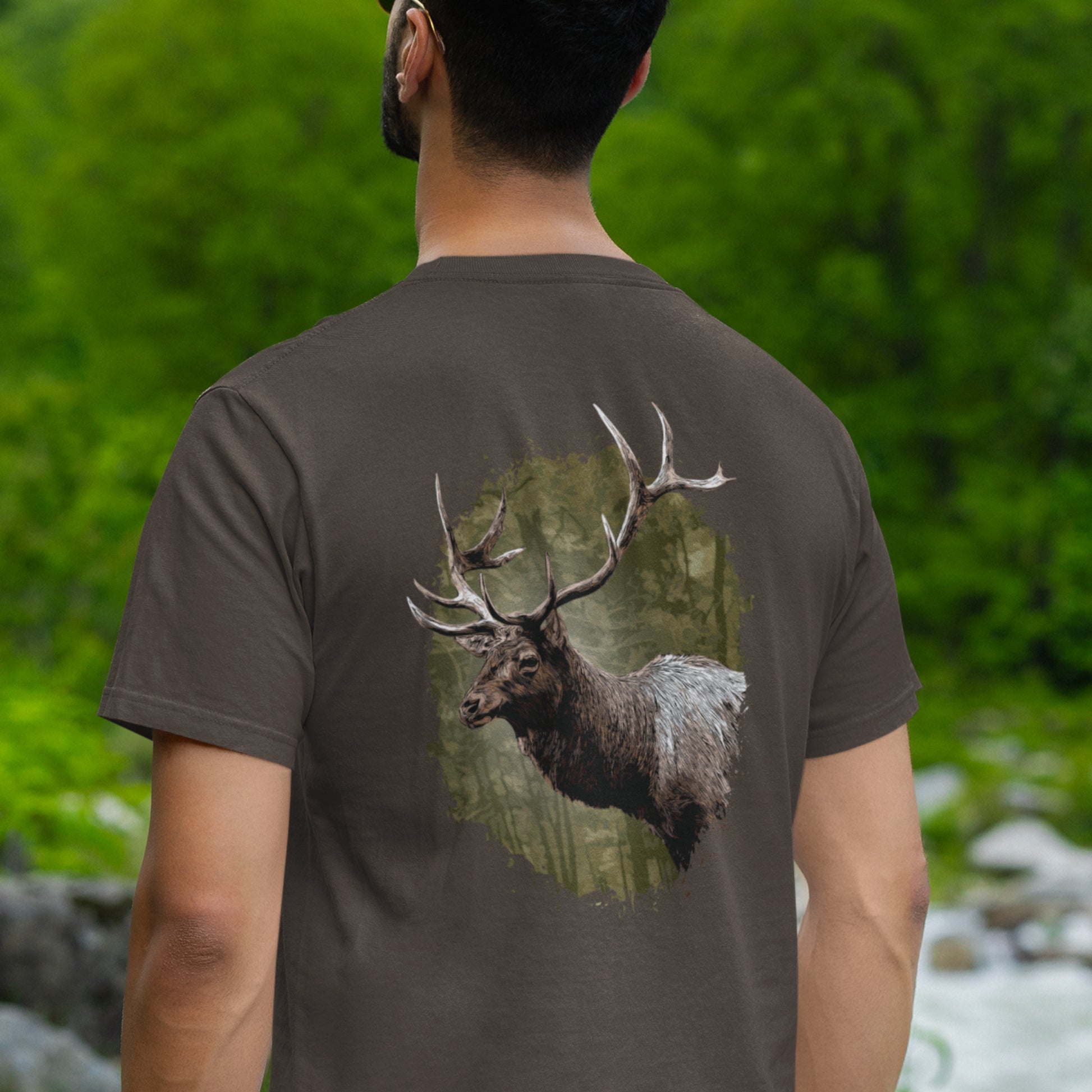 Majestic Bull Elk Unisex classic tee - image on back