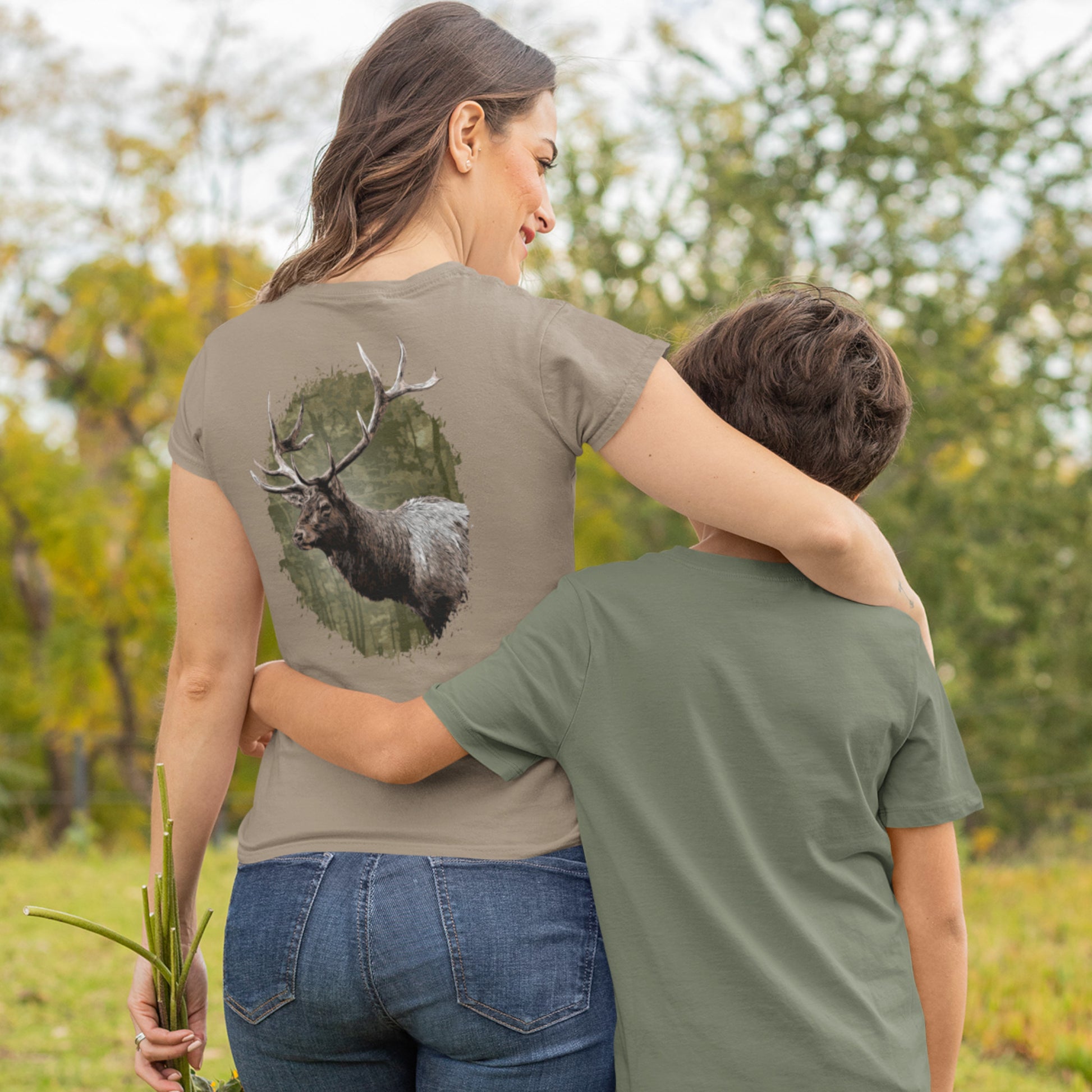 Majestic Bull Elk Unisex classic tee - image on back