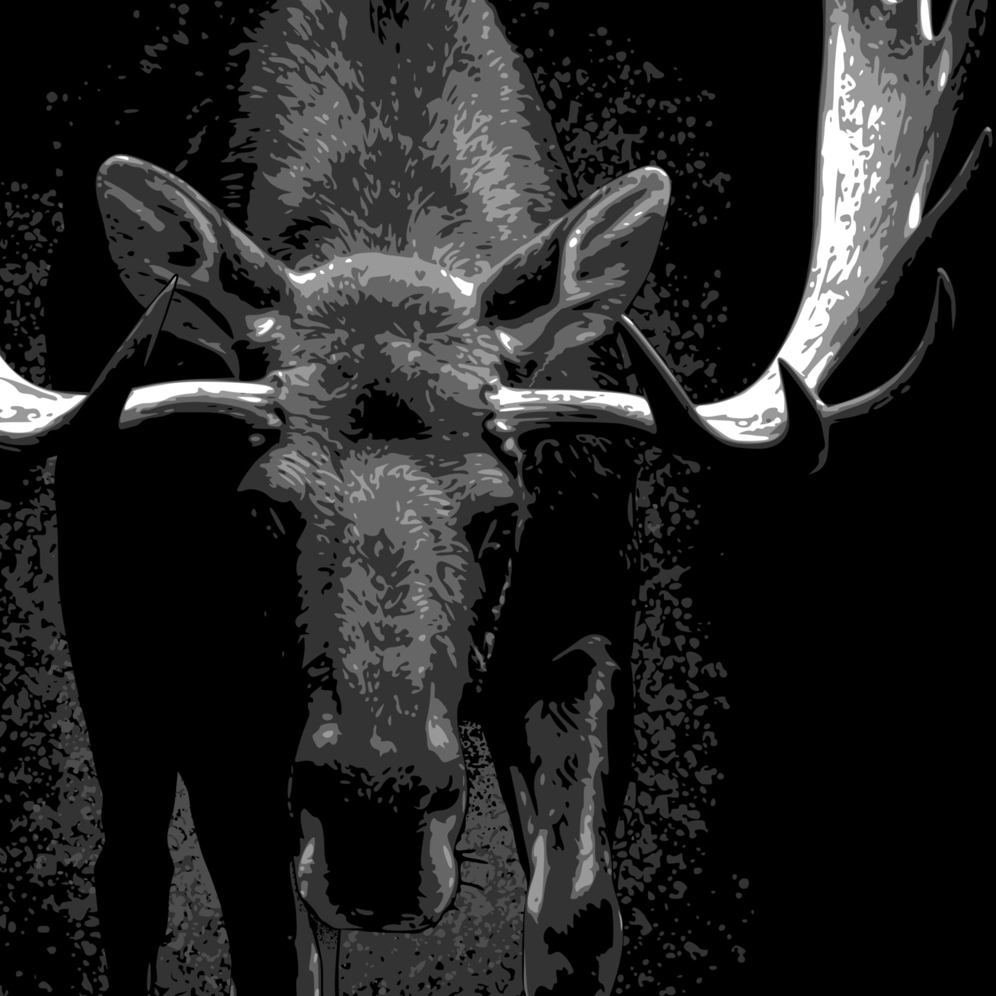 Moose Unisex t-shirt - Majestic Moose nature / outdoors / North American animals image on back