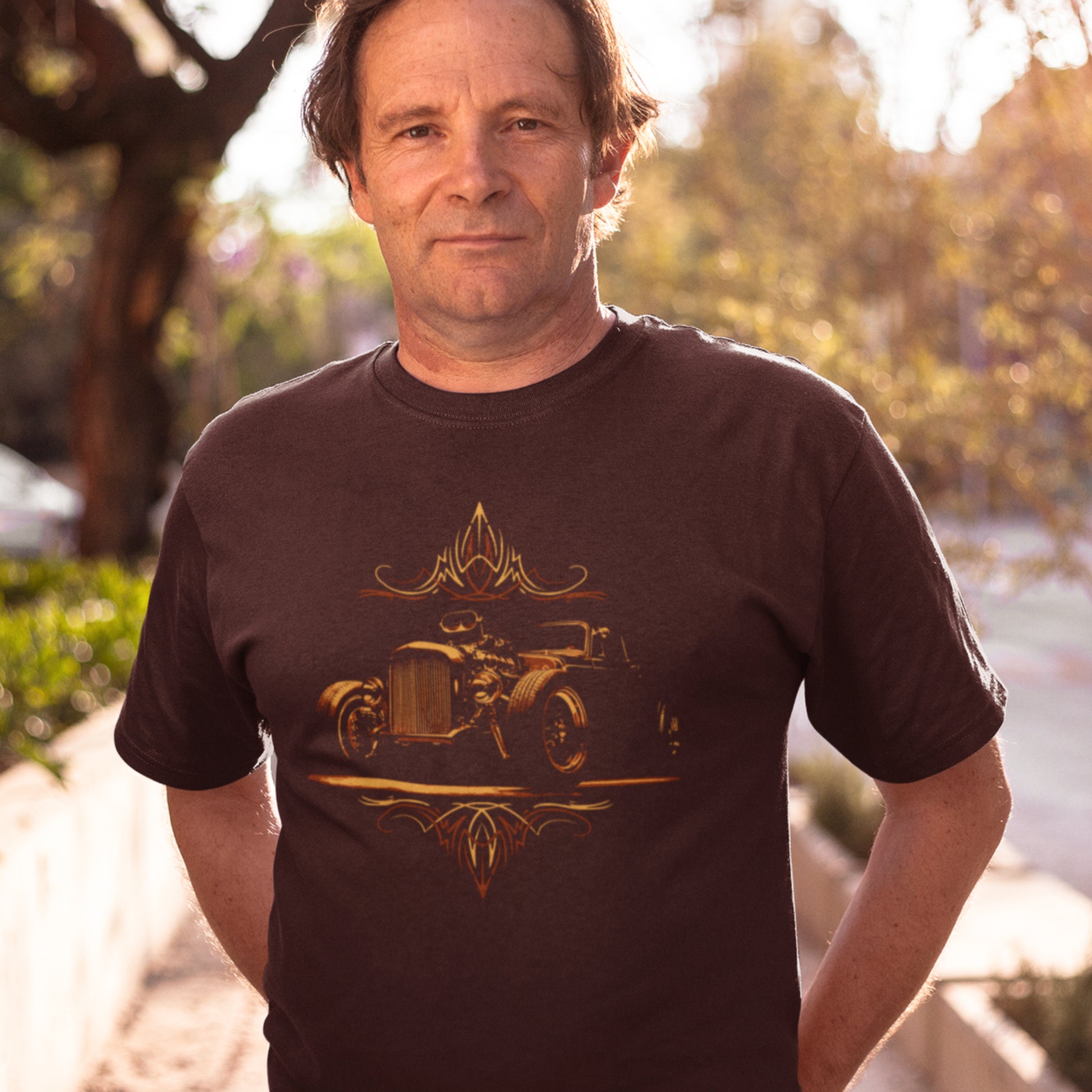 Hot Rod with Pinstripes T-Shirt: 1932 Ford Hot Rod Unisex Tee