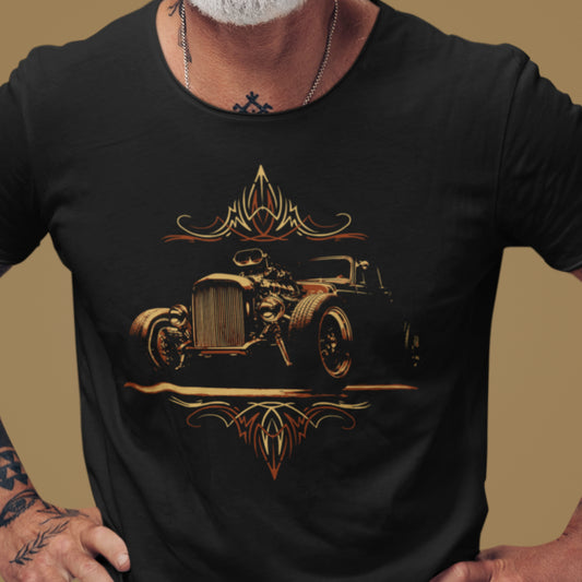 Hot Rod with Pinstripes T-Shirt: 1932 Ford Hot Rod Unisex Tee