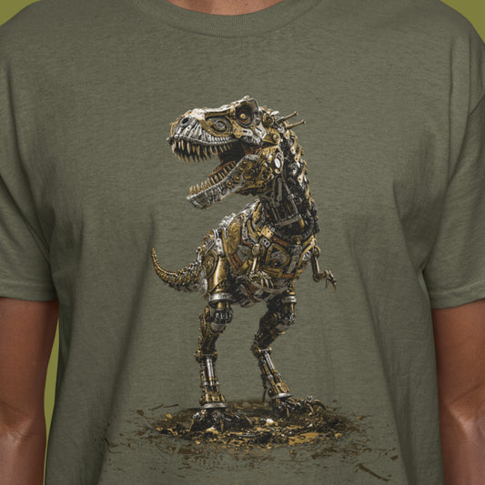 Steampunk T-rex Unisex t-shirt, Mechanical Tyrannosaurus