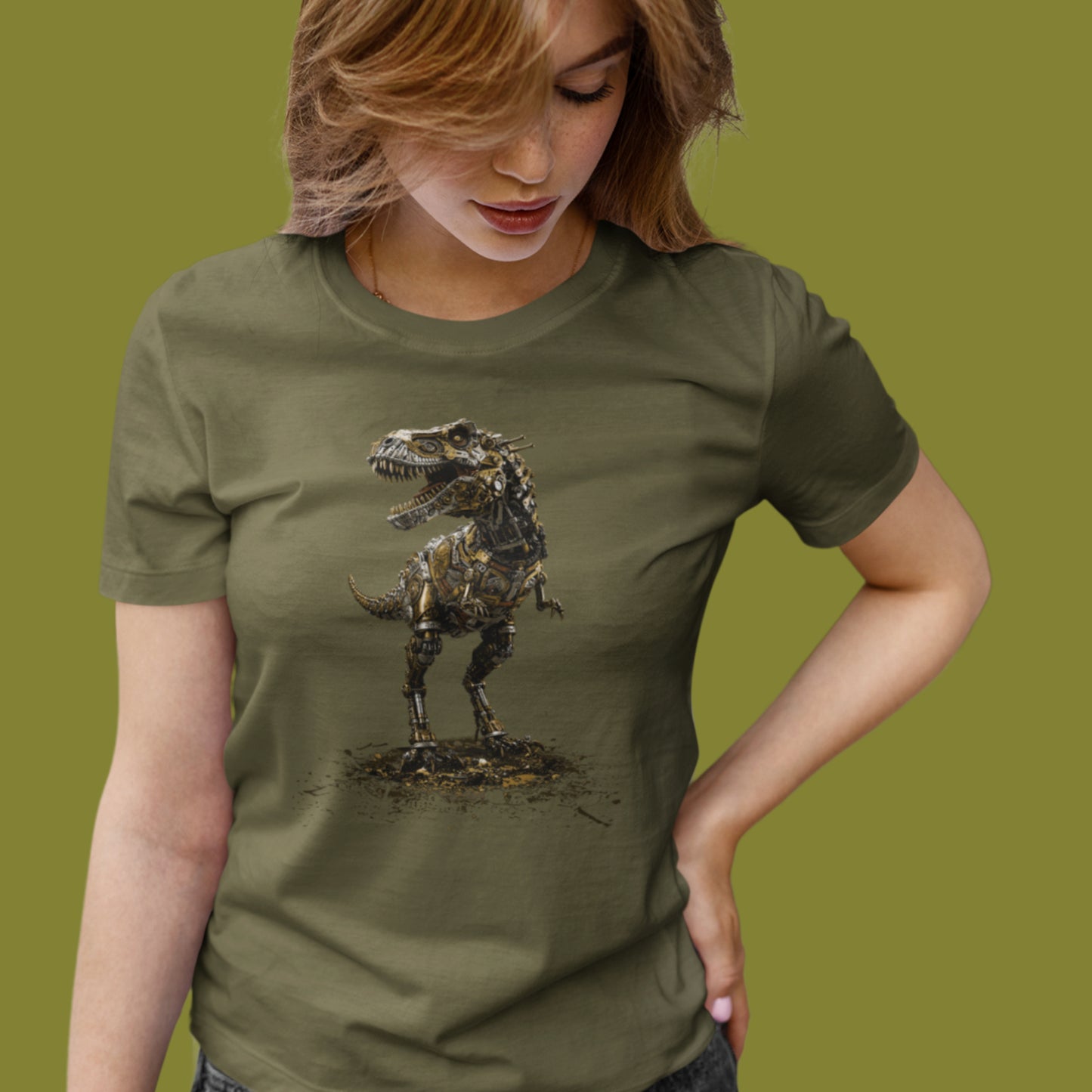 Steampunk T-rex Unisex t-shirt, Mechanical Tyrannosaurus