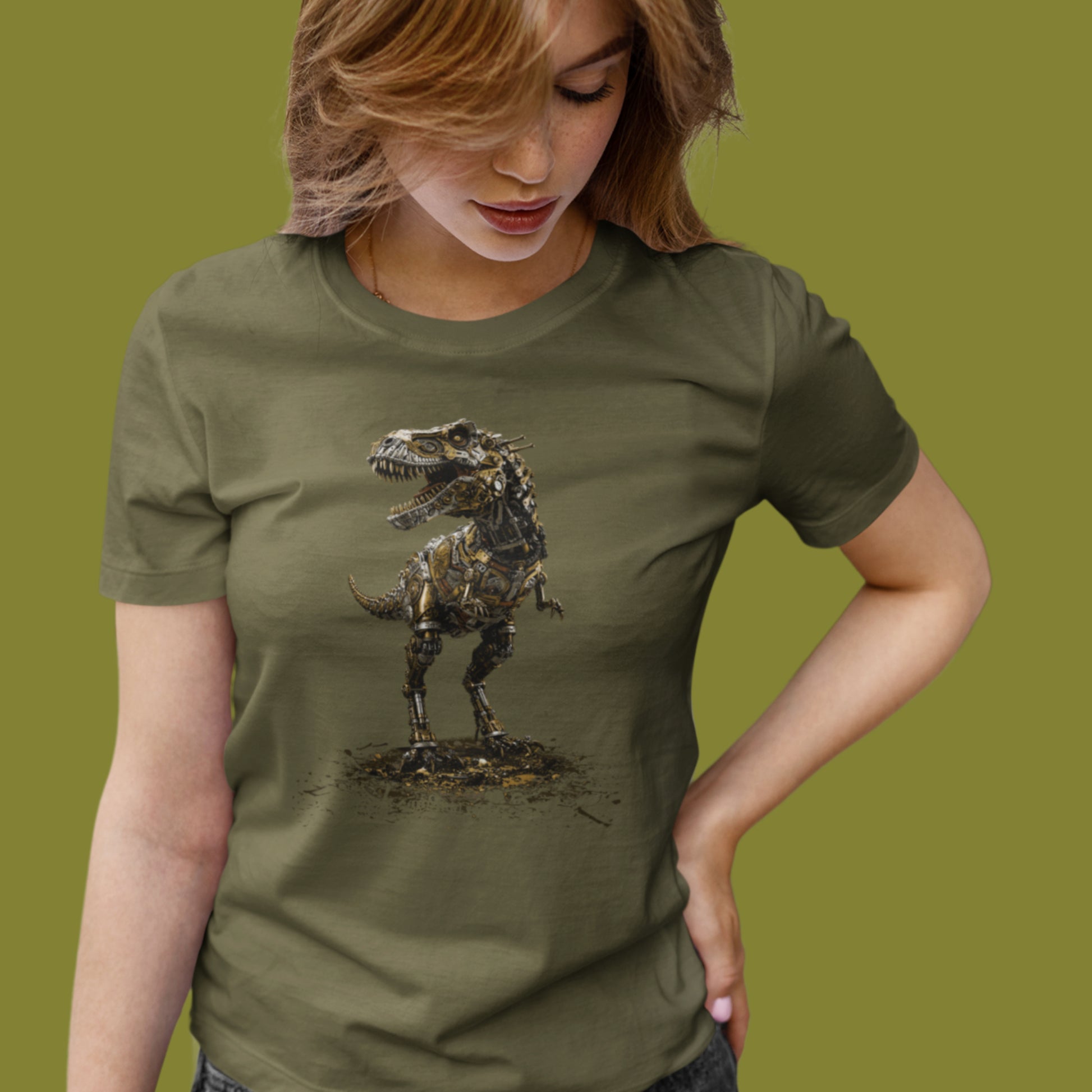 Steampunk T-rex Unisex t-shirt, Mechanical Tyrannosaurus