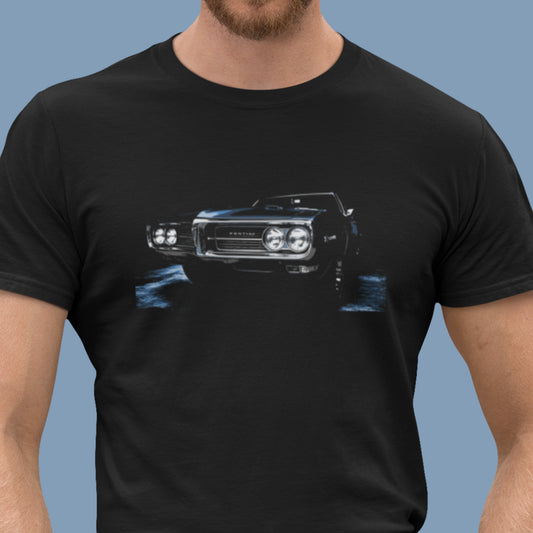 68 Pontiac Firebird T-Shirt: Blue Muscle Car Tee