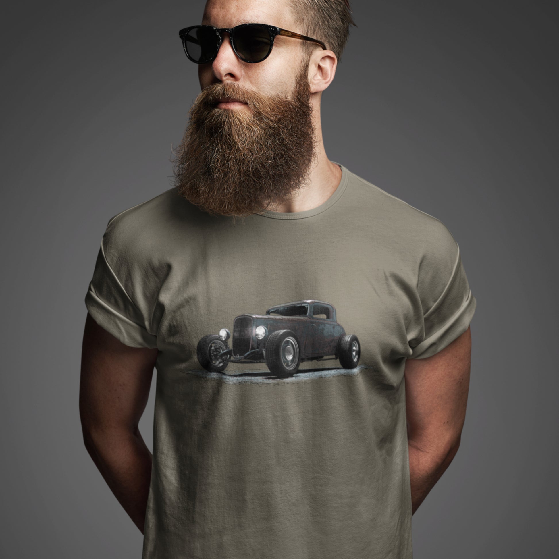 Classic Car shirt featuring a rusty 34 Ford Rat Rod