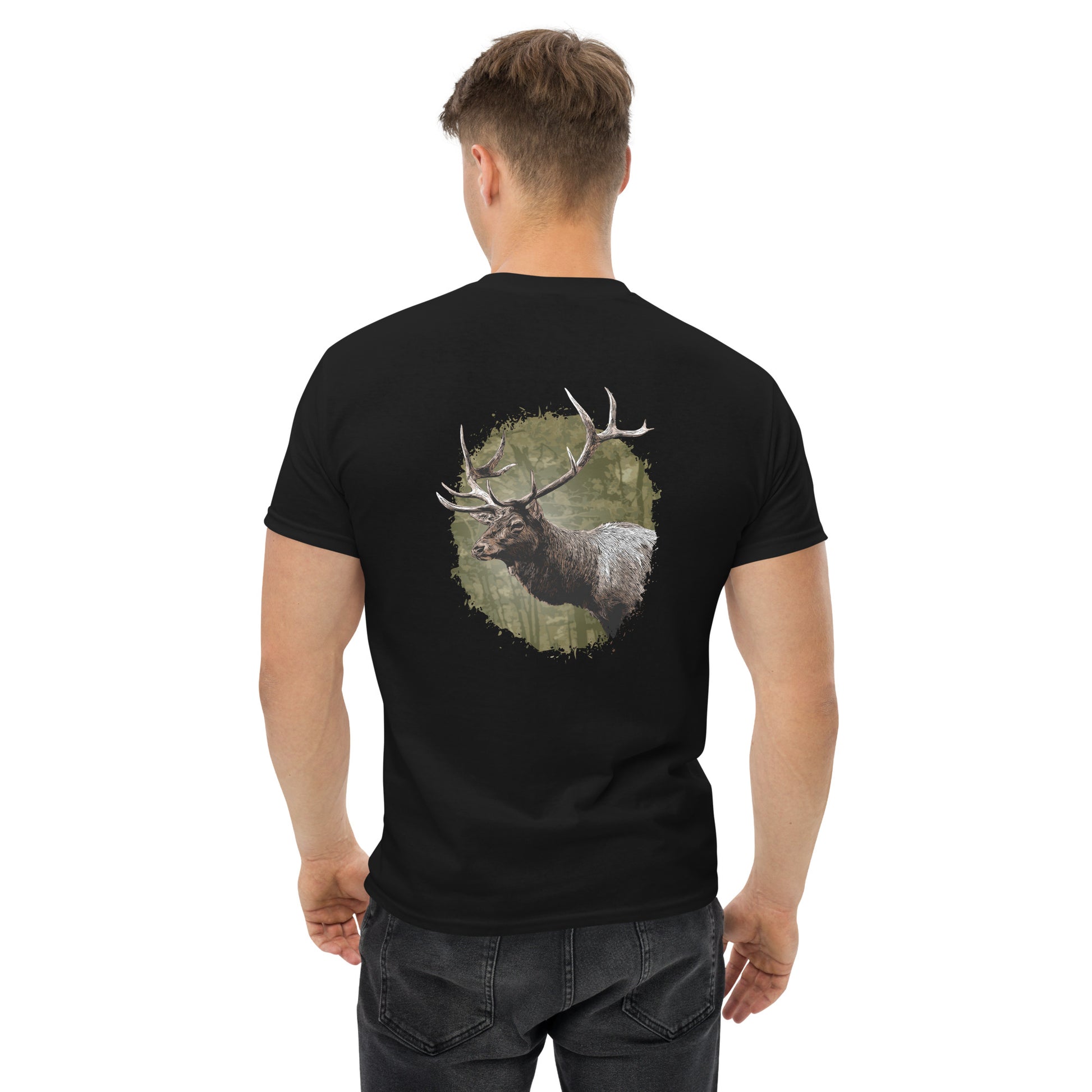 Majestic Bull Elk Unisex classic tee - image on back