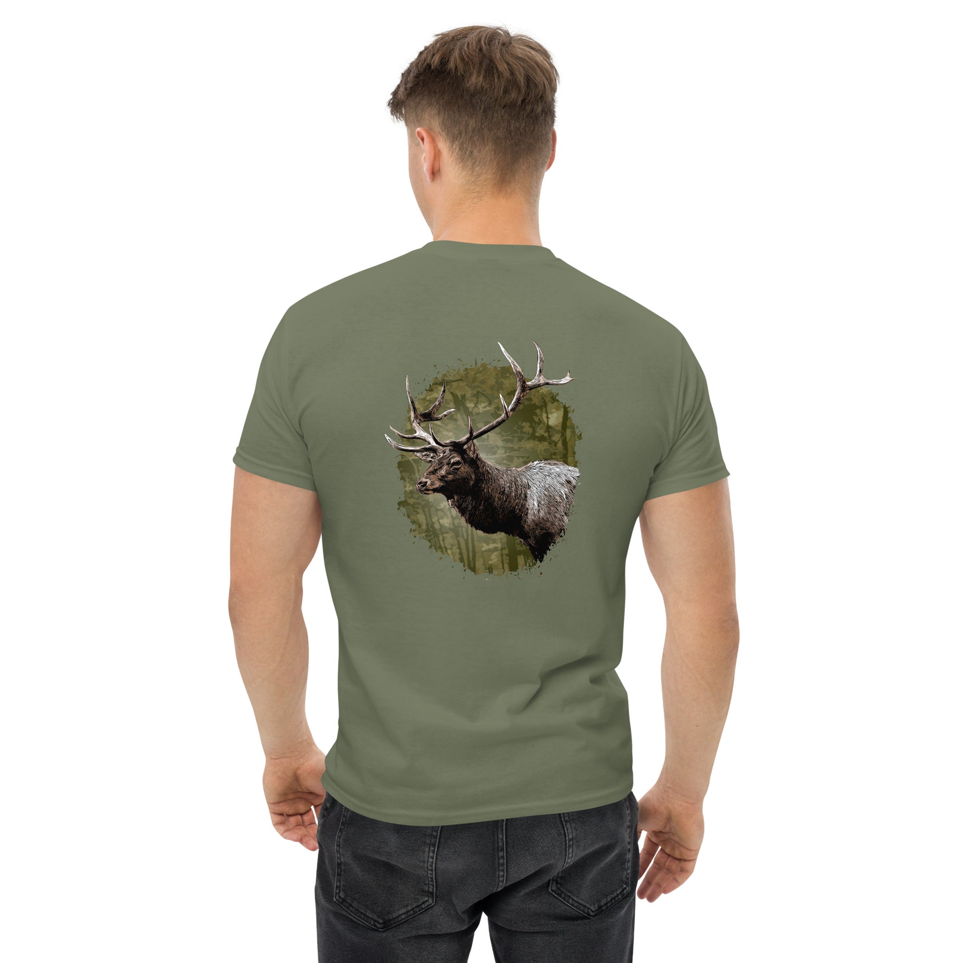 Majestic Bull Elk Unisex classic tee - image on back