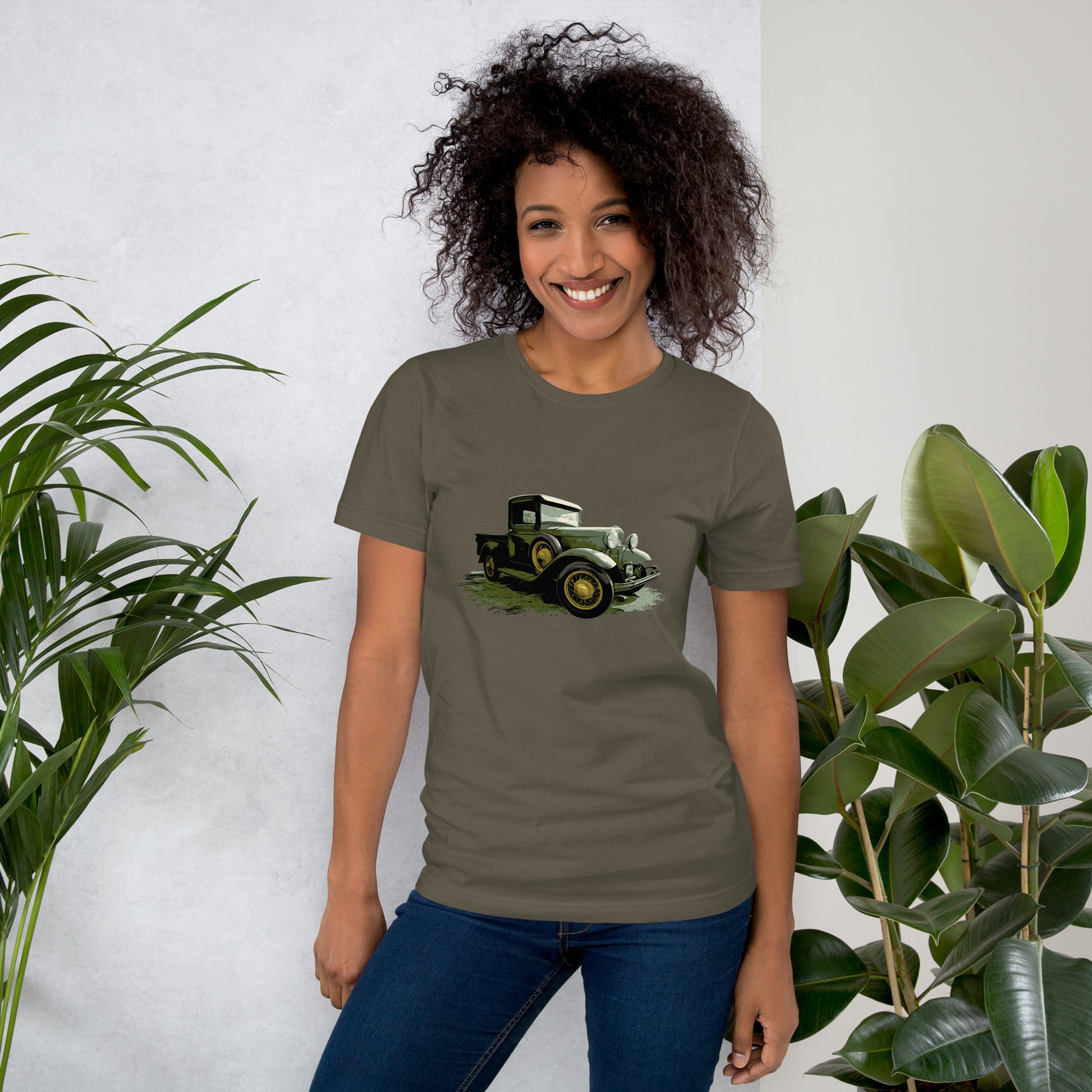 Classic Truck Shirt featuring a Green Ford Model A truck