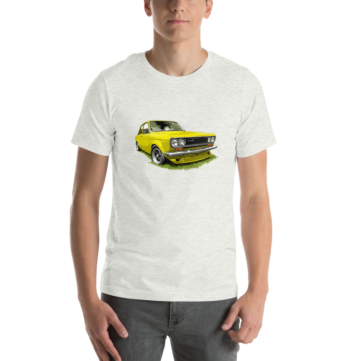 Classic Car shirt featuring a Yellow 71 Datsun 510 / 1600