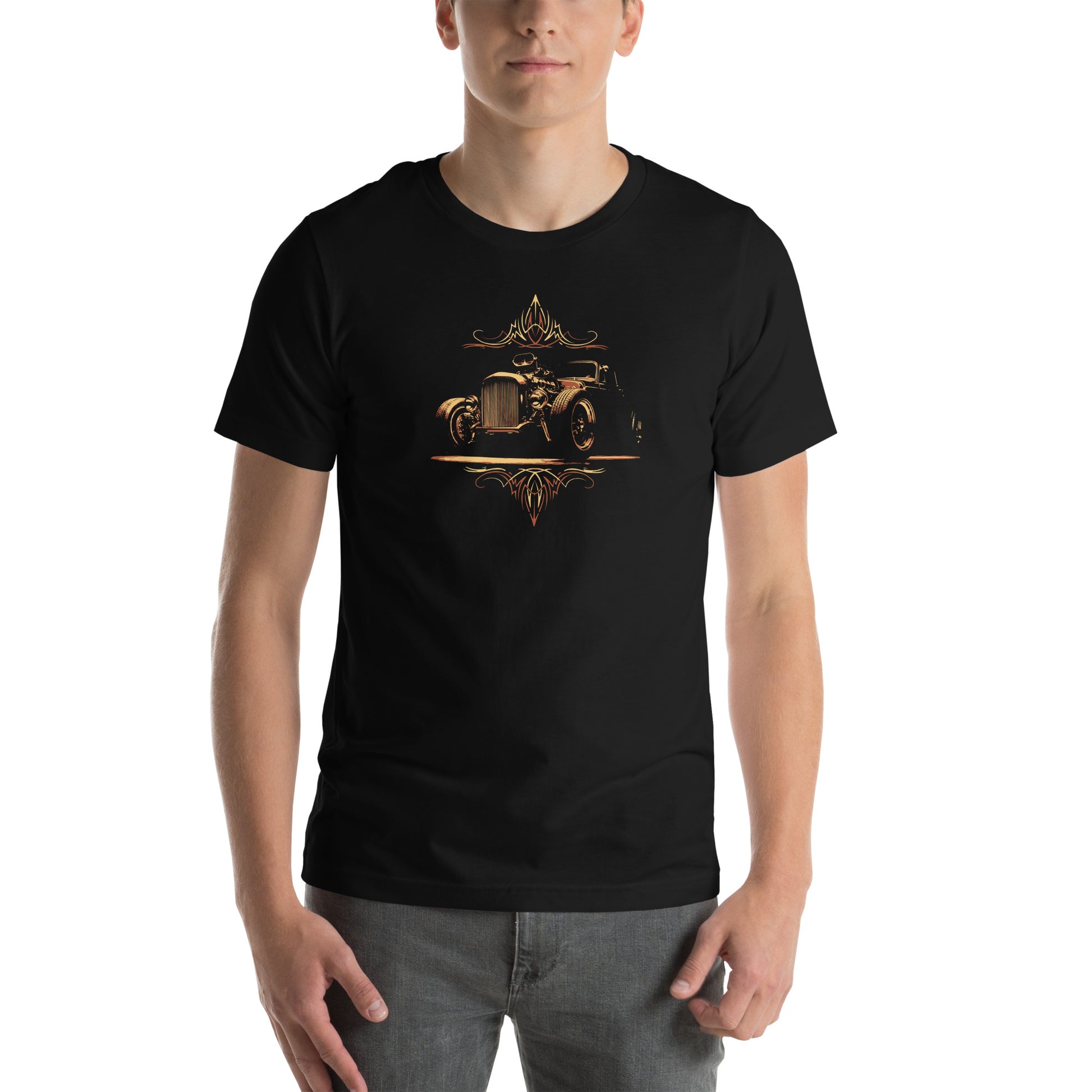 Hot Rod with Pinstripes T-Shirt: 1932 Ford Hot Rod Unisex Tee