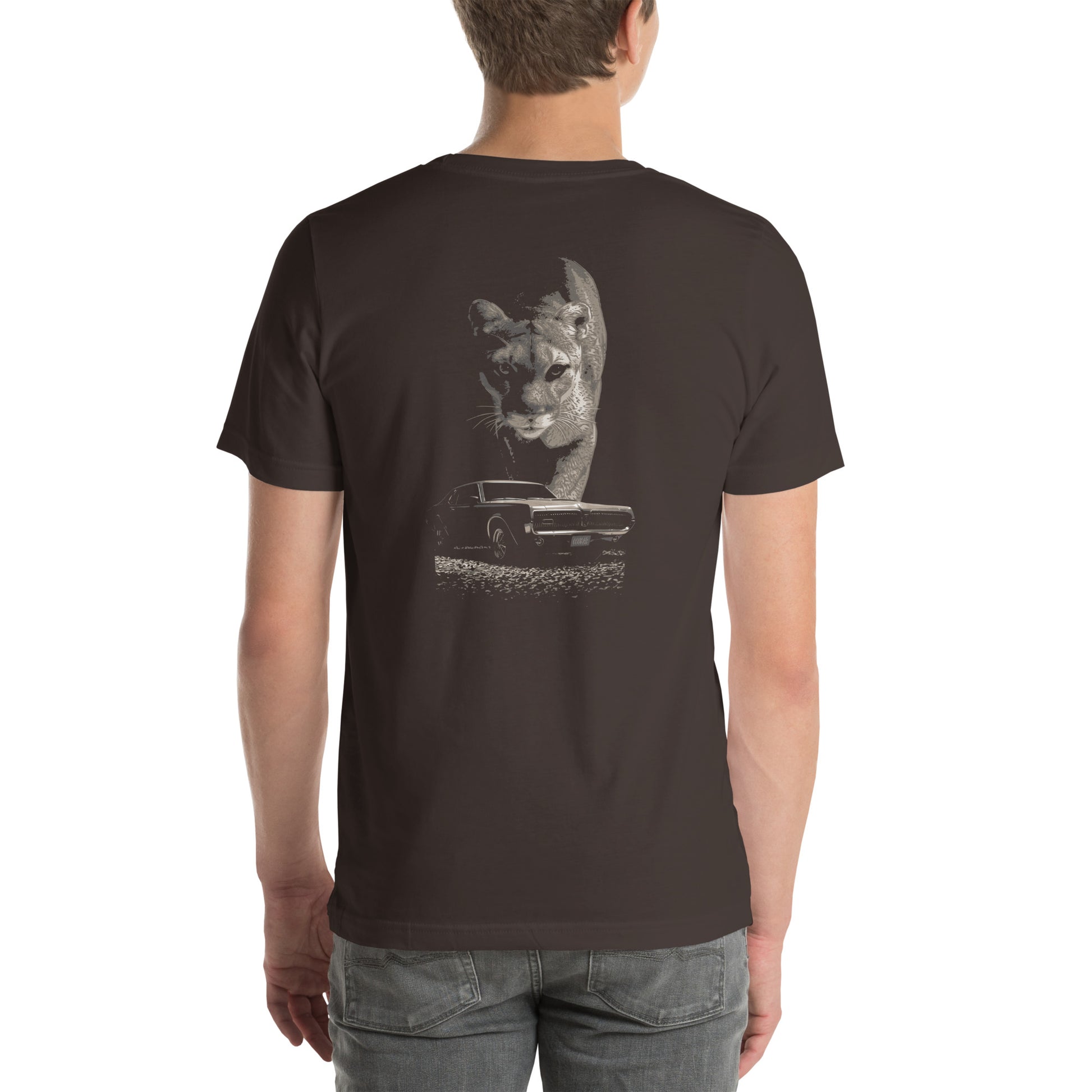 Classic Car Shirt featuring 69 Cougar, Unisex t-shirt with 1969 Mercury Cougar and cougar cat