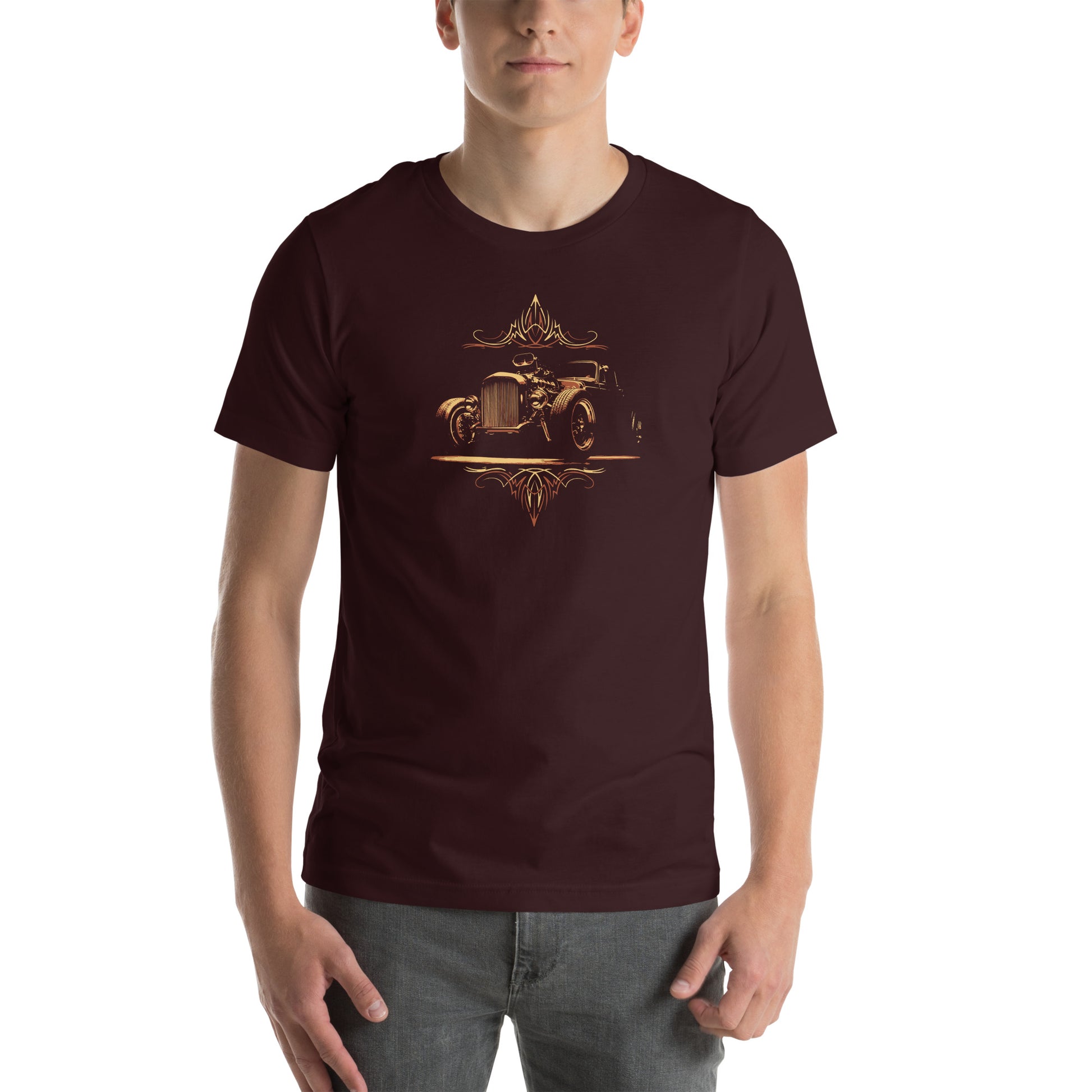 Hot Rod with Pinstripes T-Shirt: 1932 Ford Hot Rod Unisex Tee