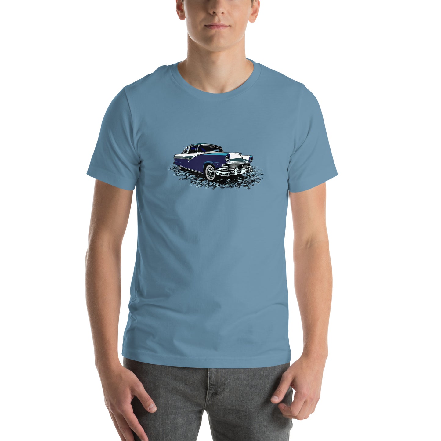 1956 Ford Crown Victoria Unisex t-shirt, original design 56 blue and white Crown Vic