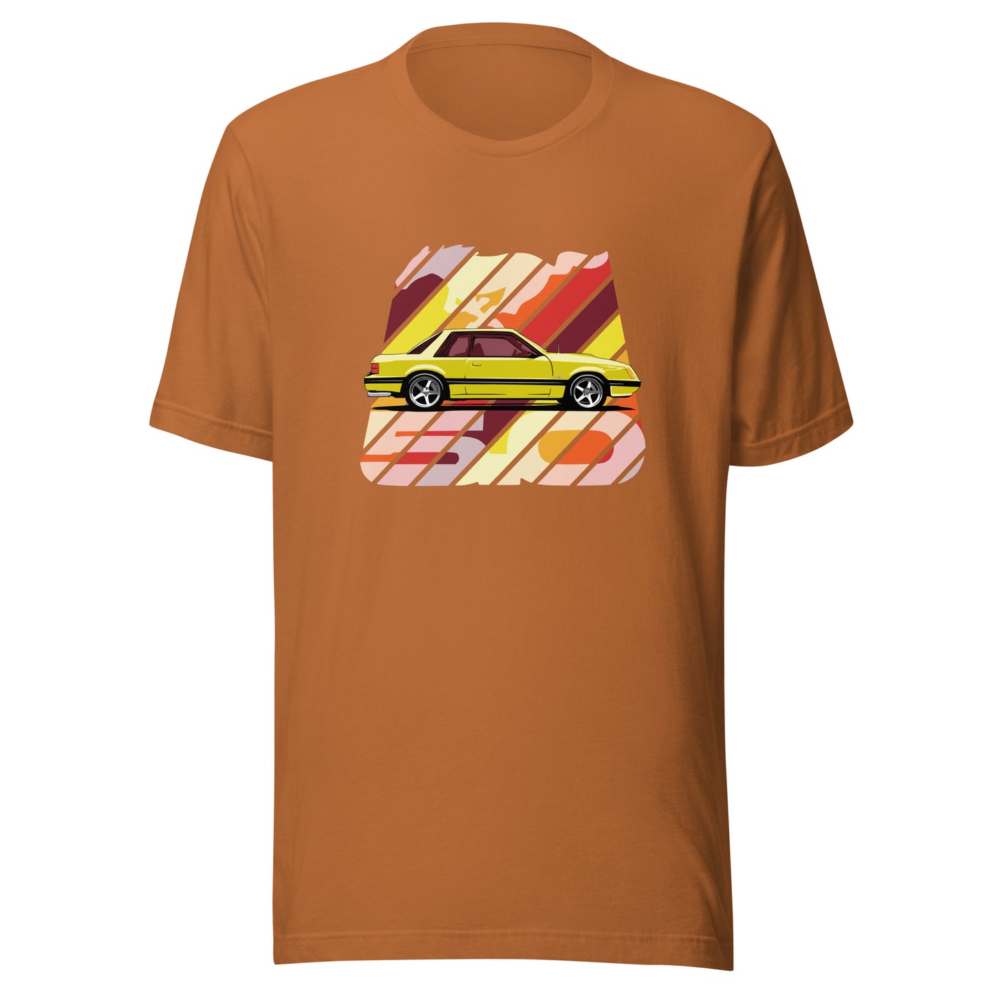 Fox Body Mustang Unisex t-shirt - Yellow 81 Ford Mustang