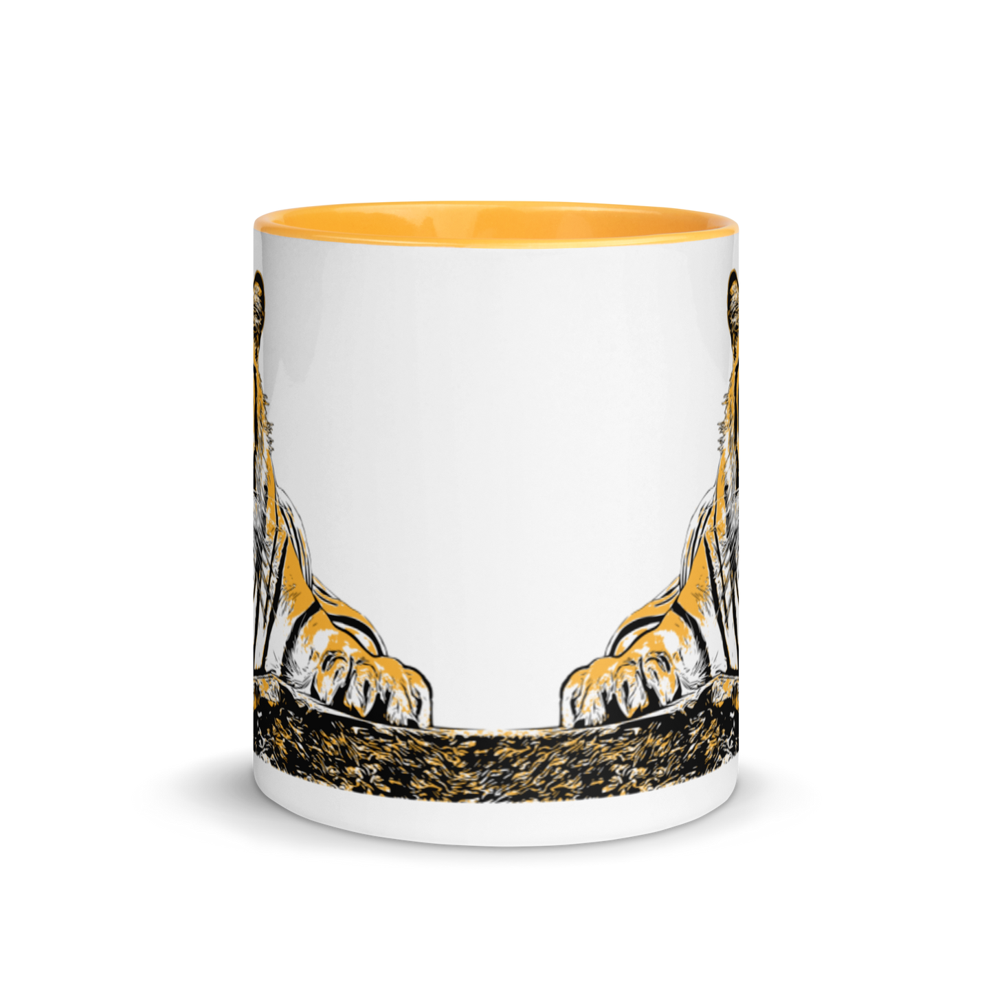 Majestic Tiger Coffee Mug - featuring a Big Cat with matching color on inside and handle