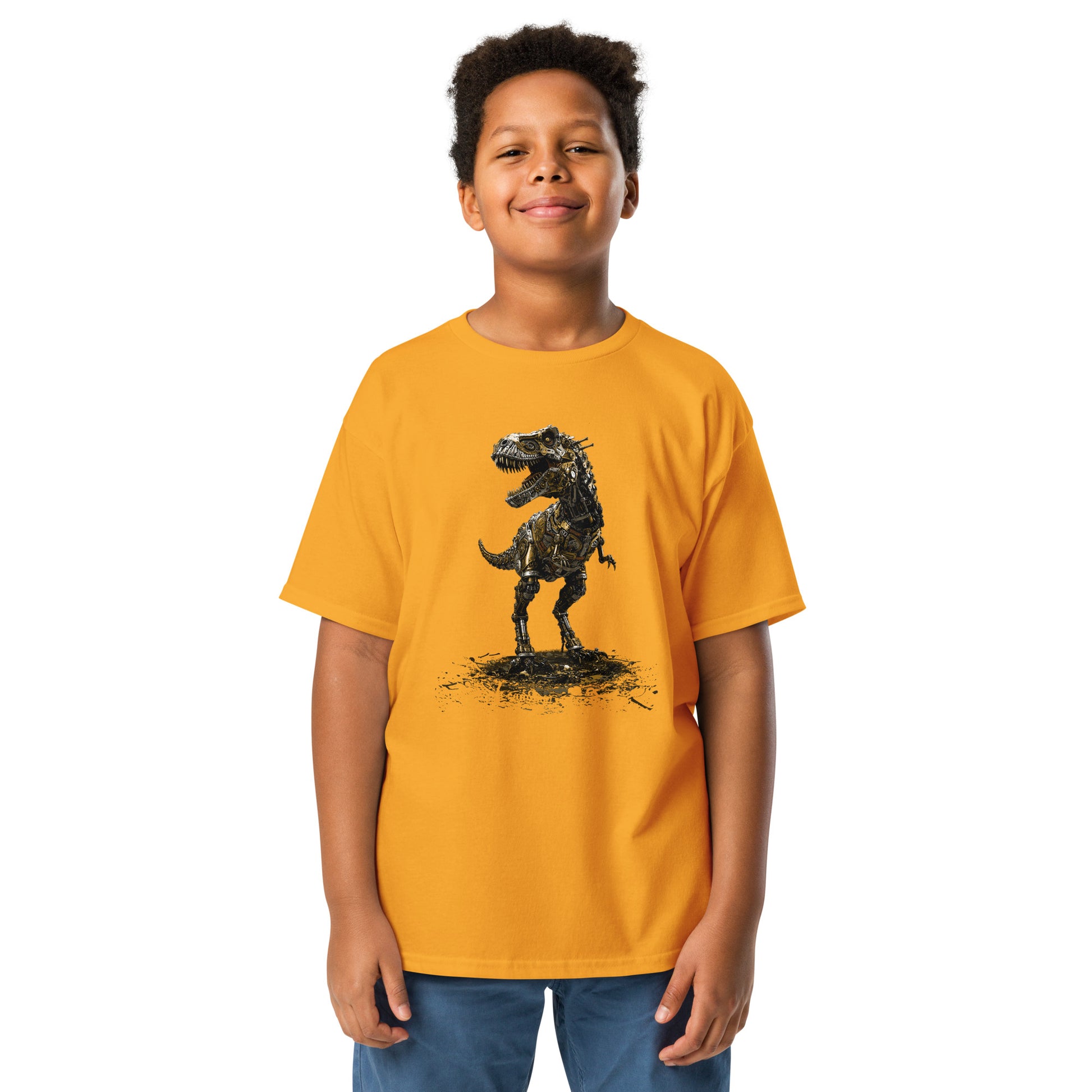 Steampunk T-rex Youth classic tee, Mechanical Tyrannosaurus