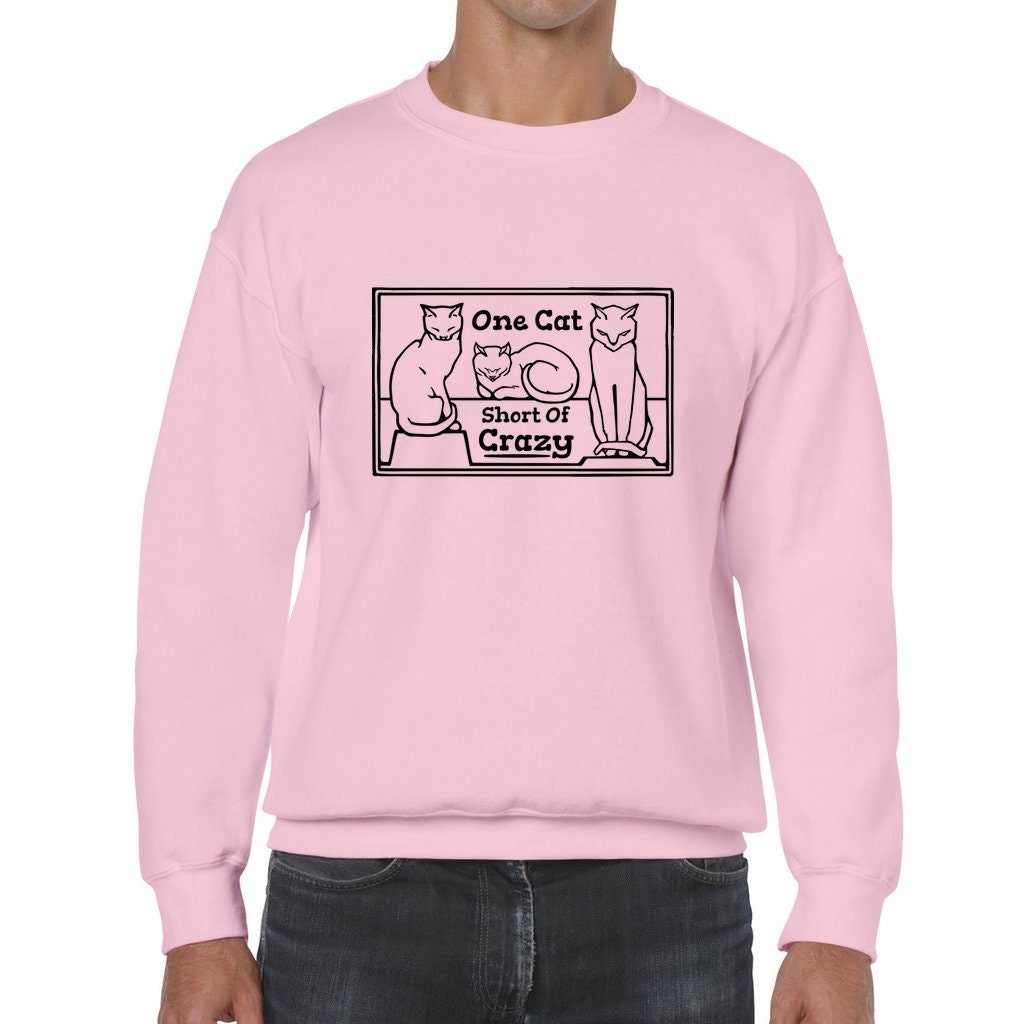 One Cat Short of Crazy Unisex Heavy Blend Crewneck Sweatshirt - for cat lovers