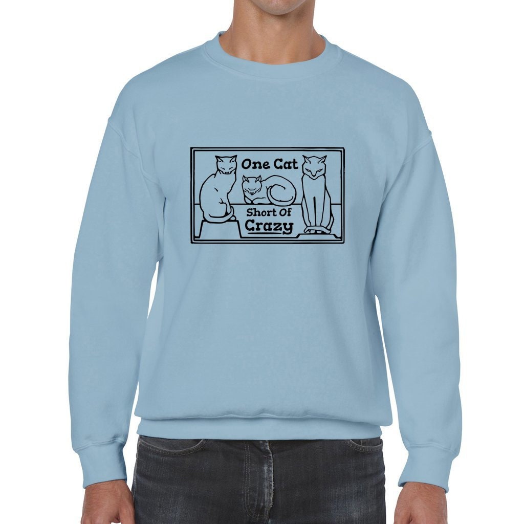 One Cat Short of Crazy Unisex Heavy Blend Crewneck Sweatshirt - for cat lovers