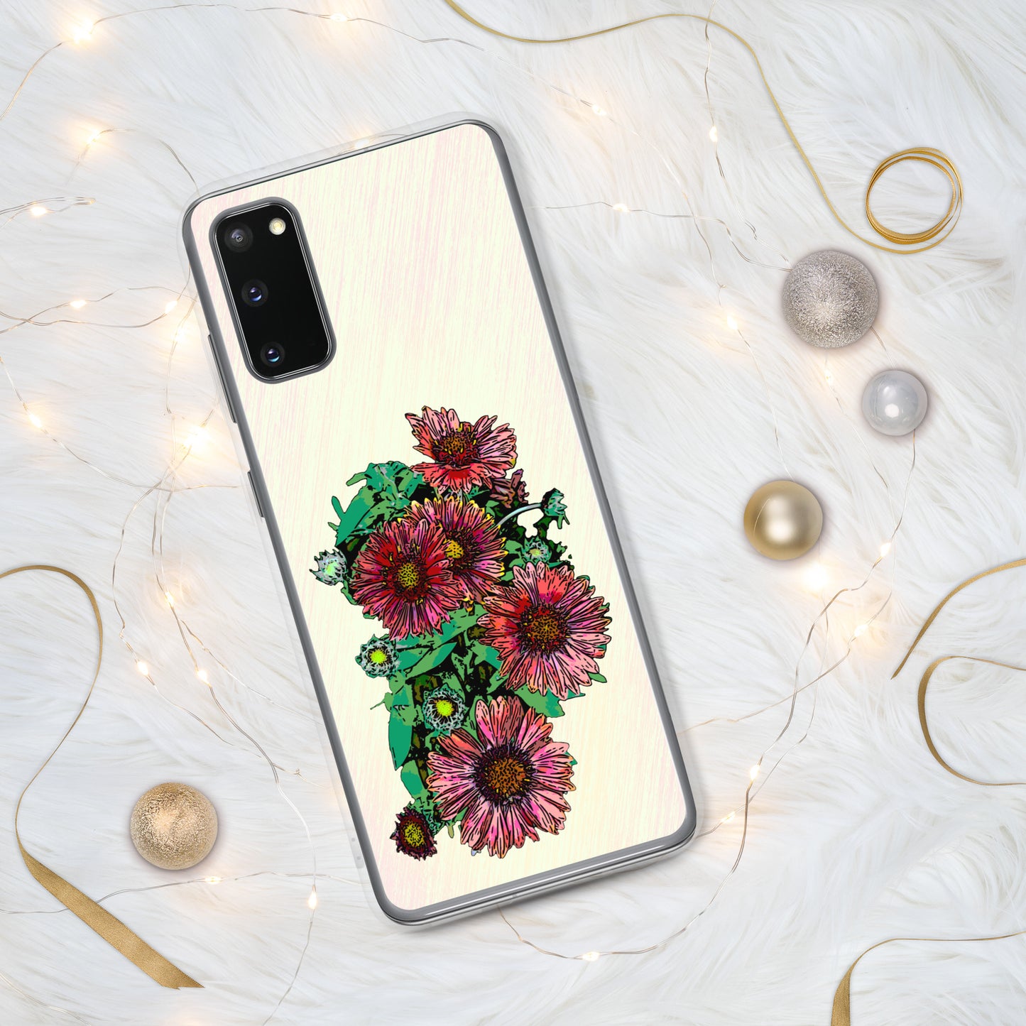 Blanket Flower Samsung Case for S20, S21, S22 models - Original Floral Design