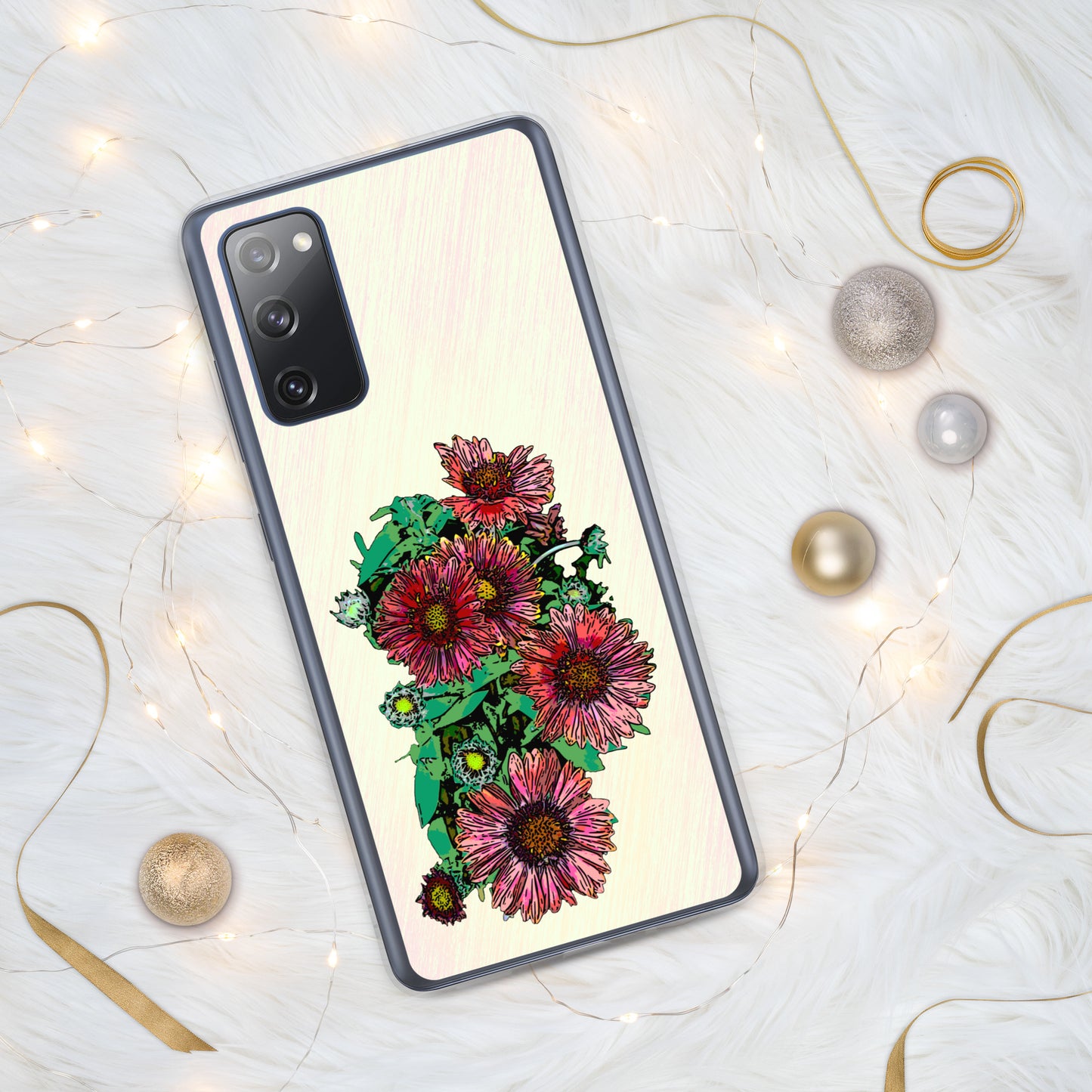 Blanket Flower Samsung Case for S20, S21, S22 models - Original Floral Design