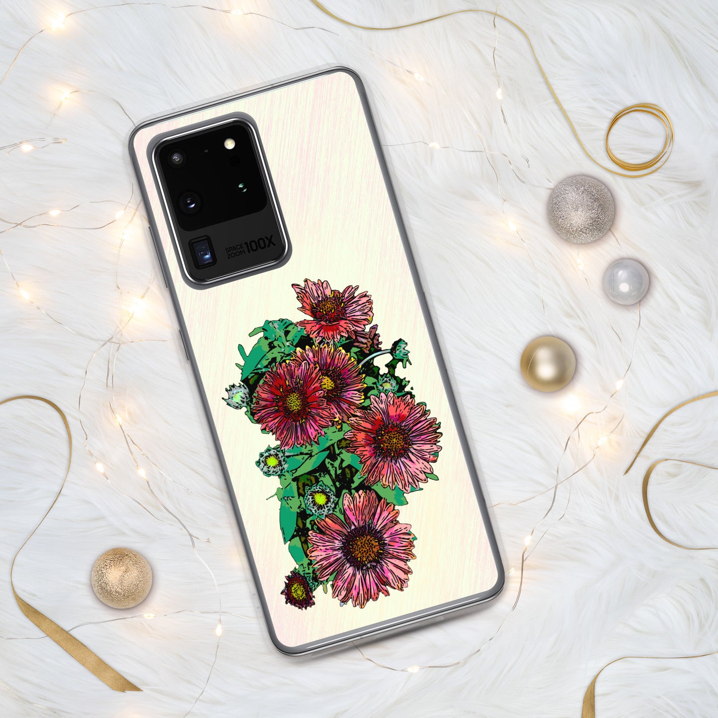 Blanket Flower Samsung Case for S20, S21, S22 models - Original Floral Design