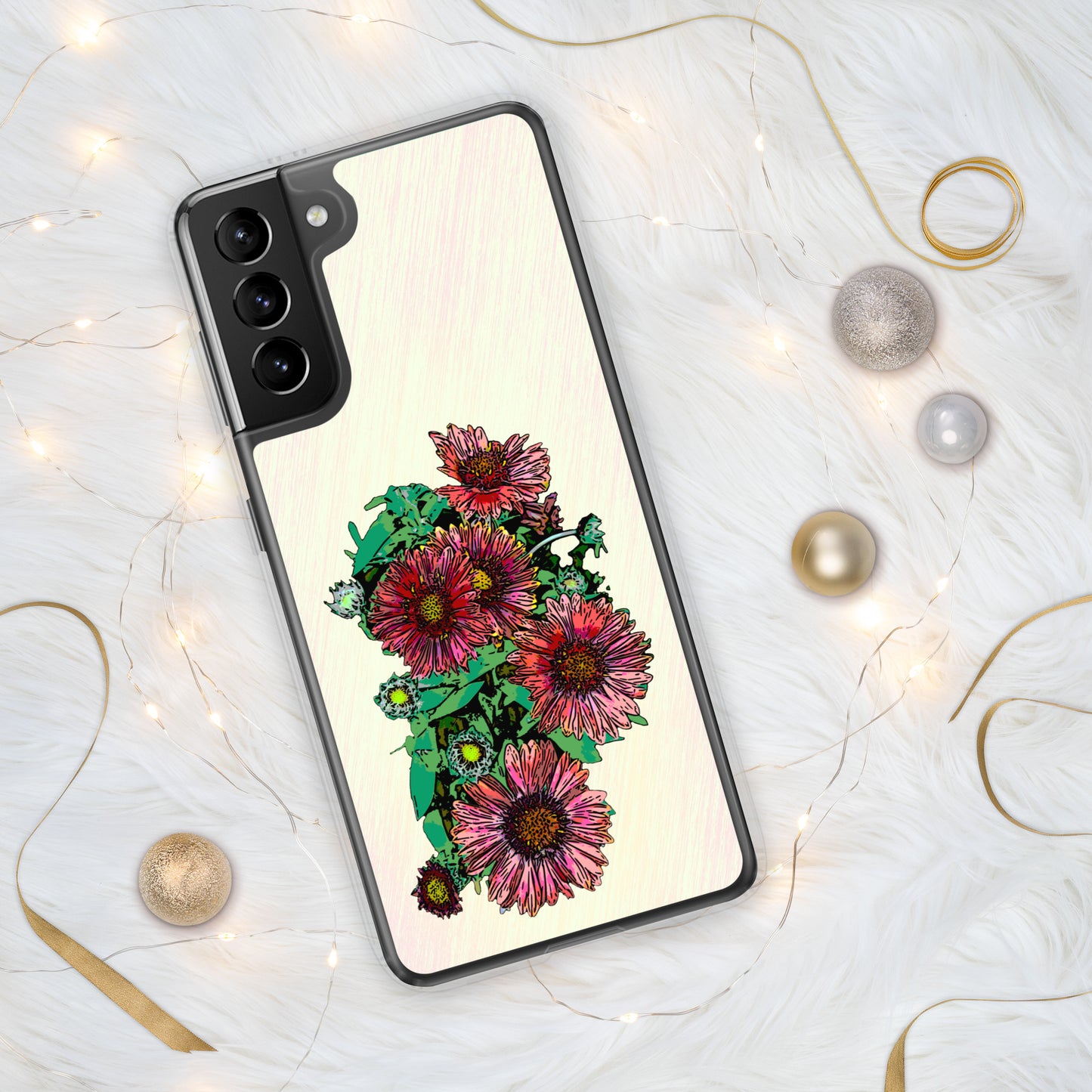 Blanket Flower Samsung Case for S20, S21, S22 models - Original Floral Design