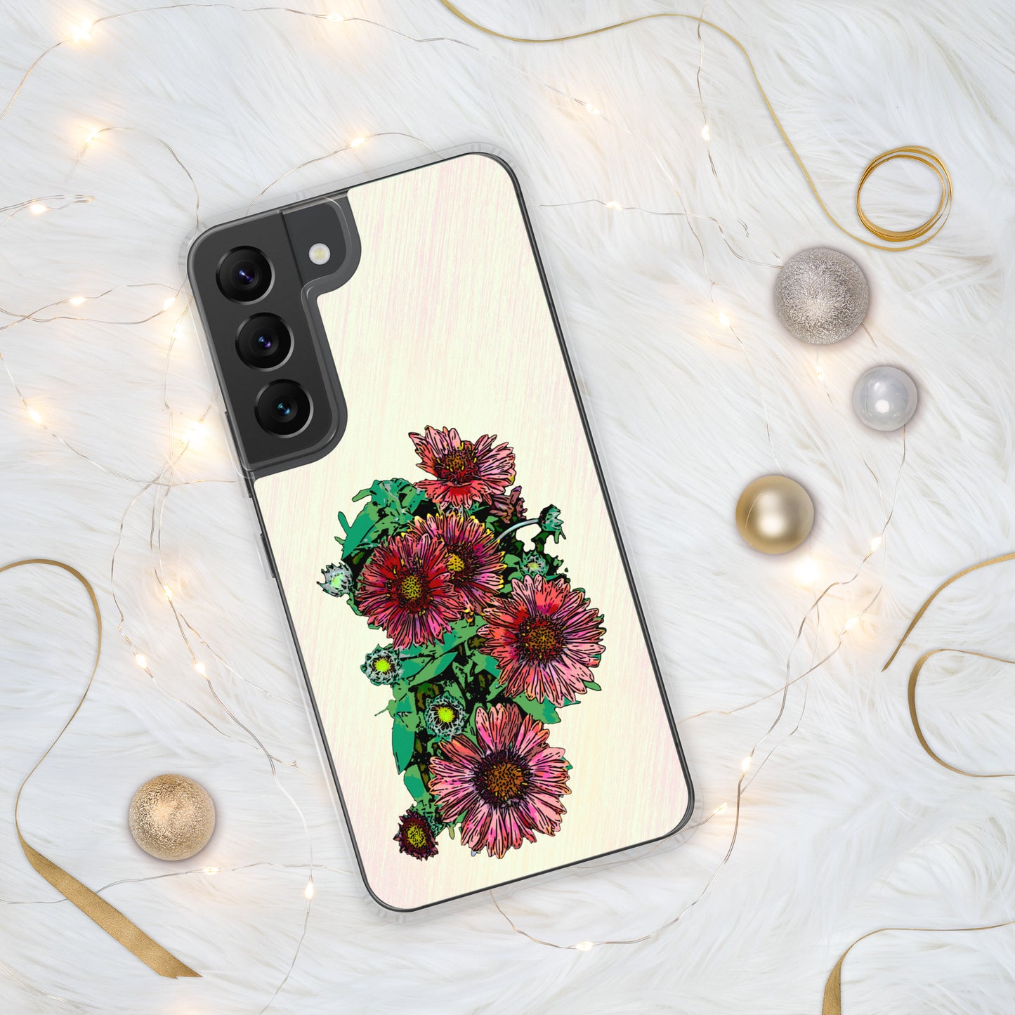 Blanket Flower Samsung Case for S20, S21, S22 models - Original Floral Design
