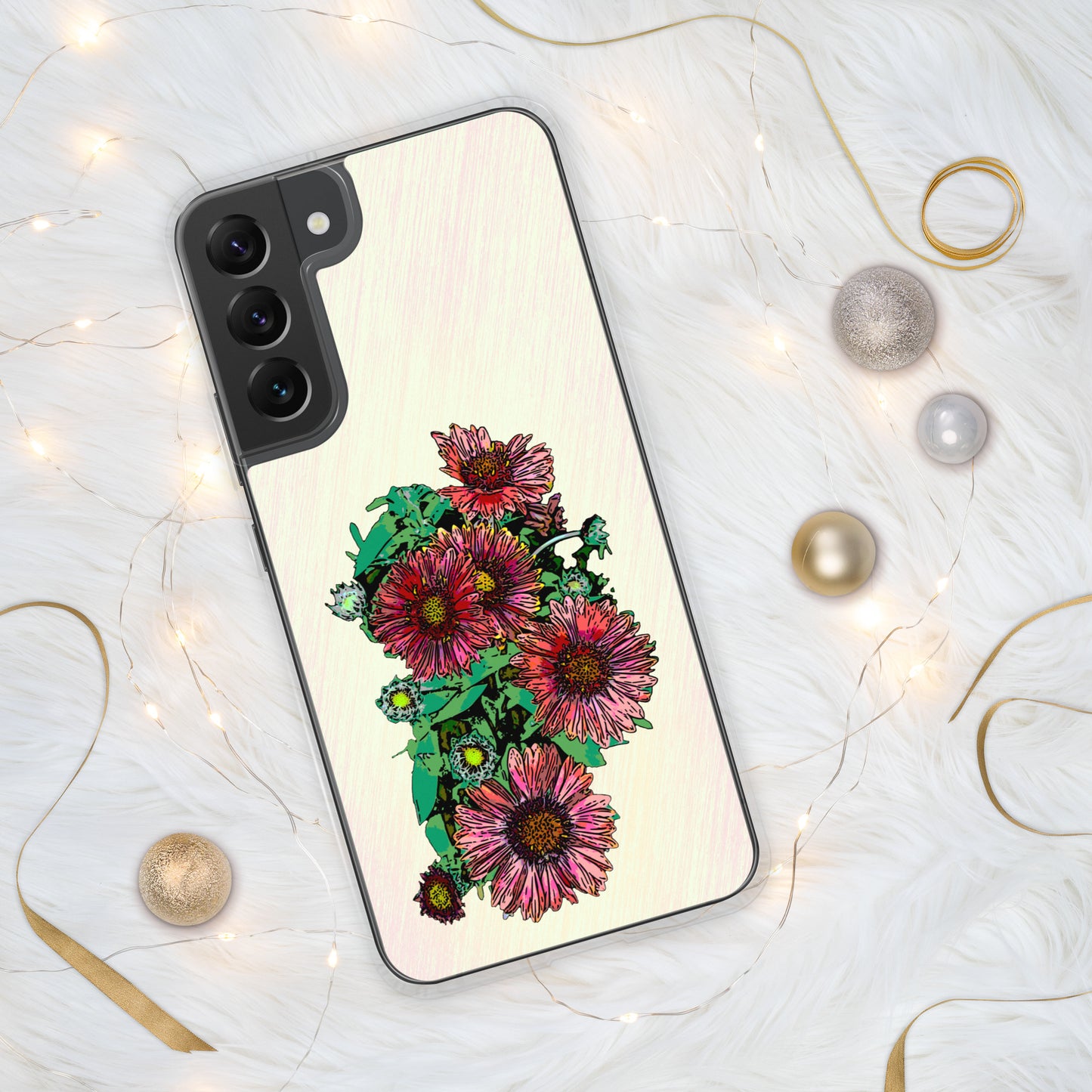 Blanket Flower Samsung Case for S20, S21, S22 models - Original Floral Design