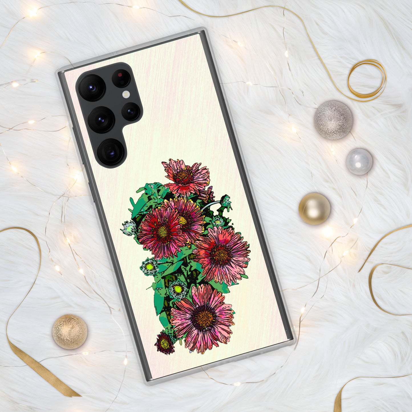 Blanket Flower Samsung Case for S20, S21, S22 models - Original Floral Design