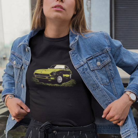 70 Datsun 240Z Unisex t-shirt, Lime Green 1970 Nissan 240 Z