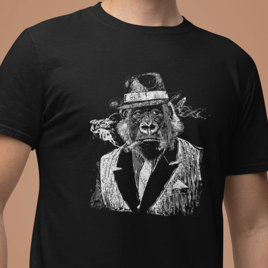 Gangster Gorilla Unisex Tee - 30's Mob Boss Ape