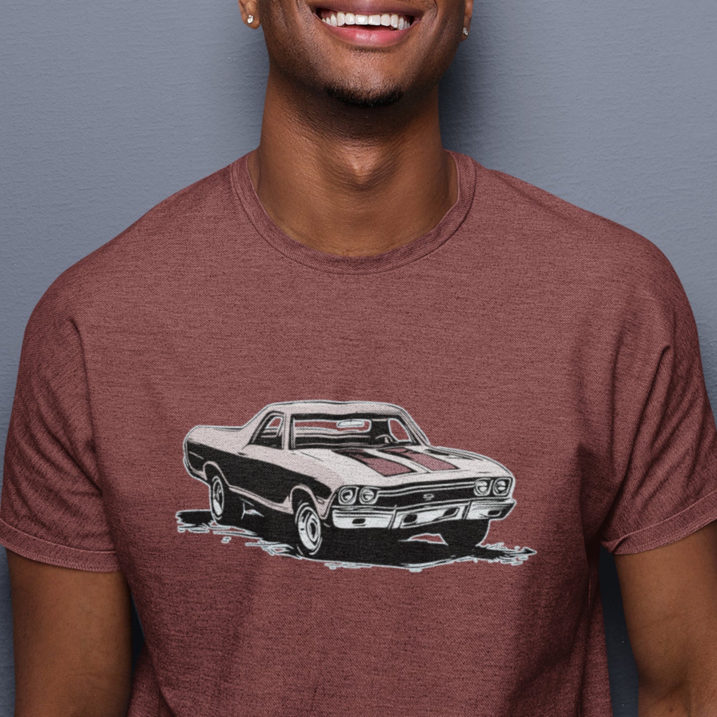 68 El Camino Unisex Jersey Tee - 1968 Chevy El Camino red version