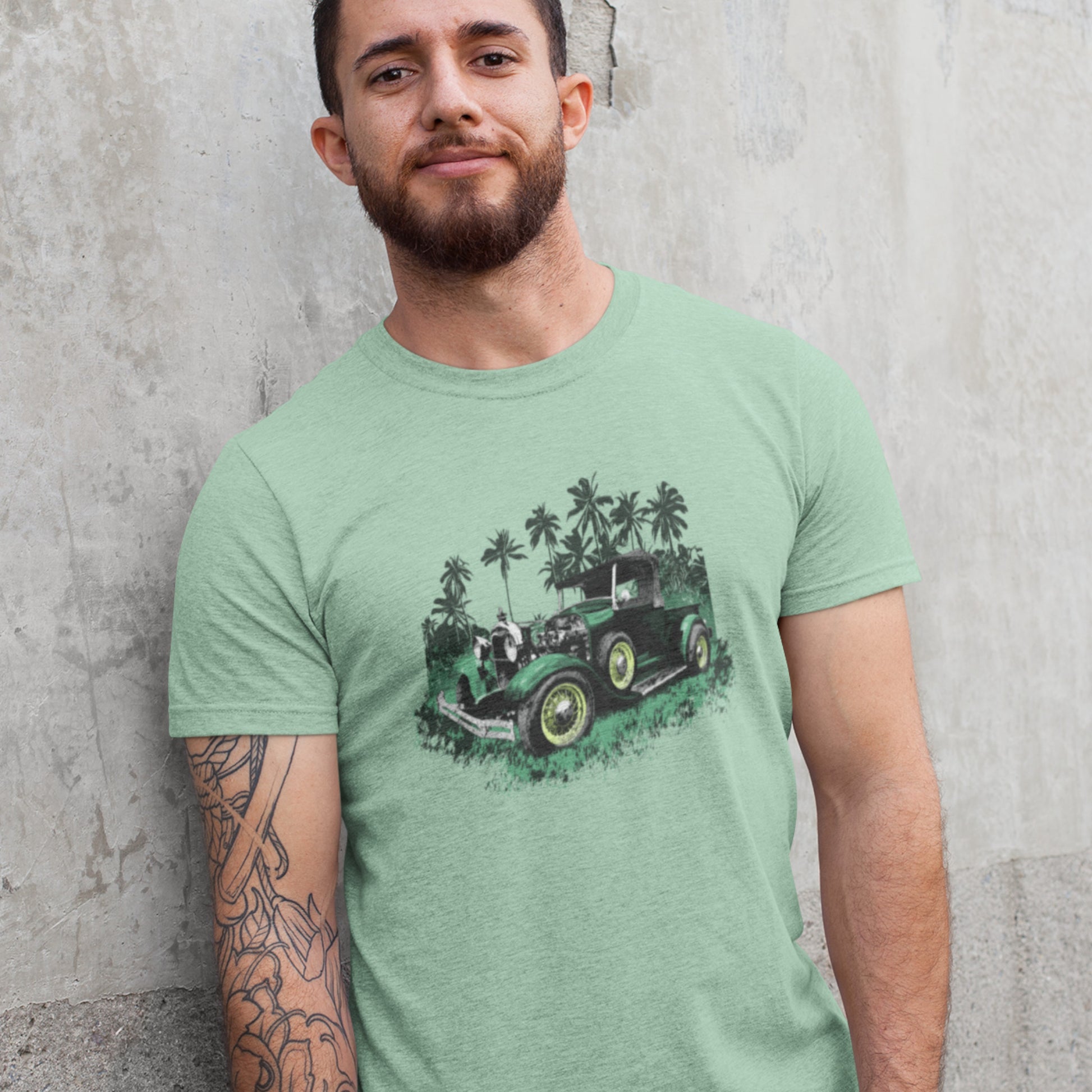 Classic Truck Shirt featuring Green 30 Ford Truck, 1930 hot rod Unisex t-shirt