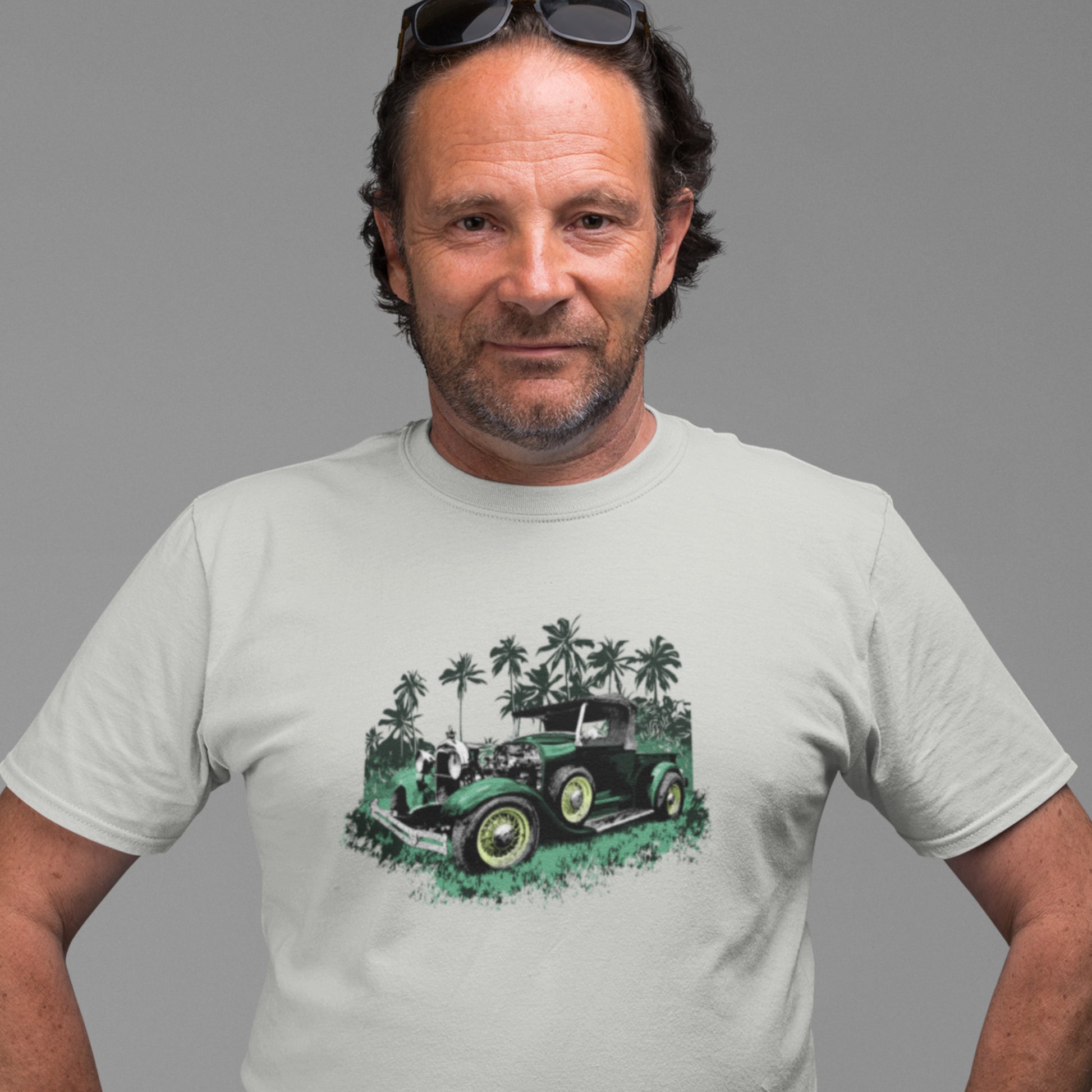 Classic Truck Shirt featuring Green 30 Ford Truck, 1930 hot rod Unisex t-shirt