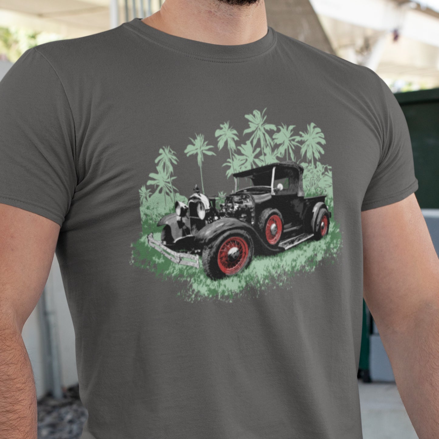 Classic Car Shirt featuring  a Black 1930 Ford Truck, 30's hot rod Unisex t-shirt