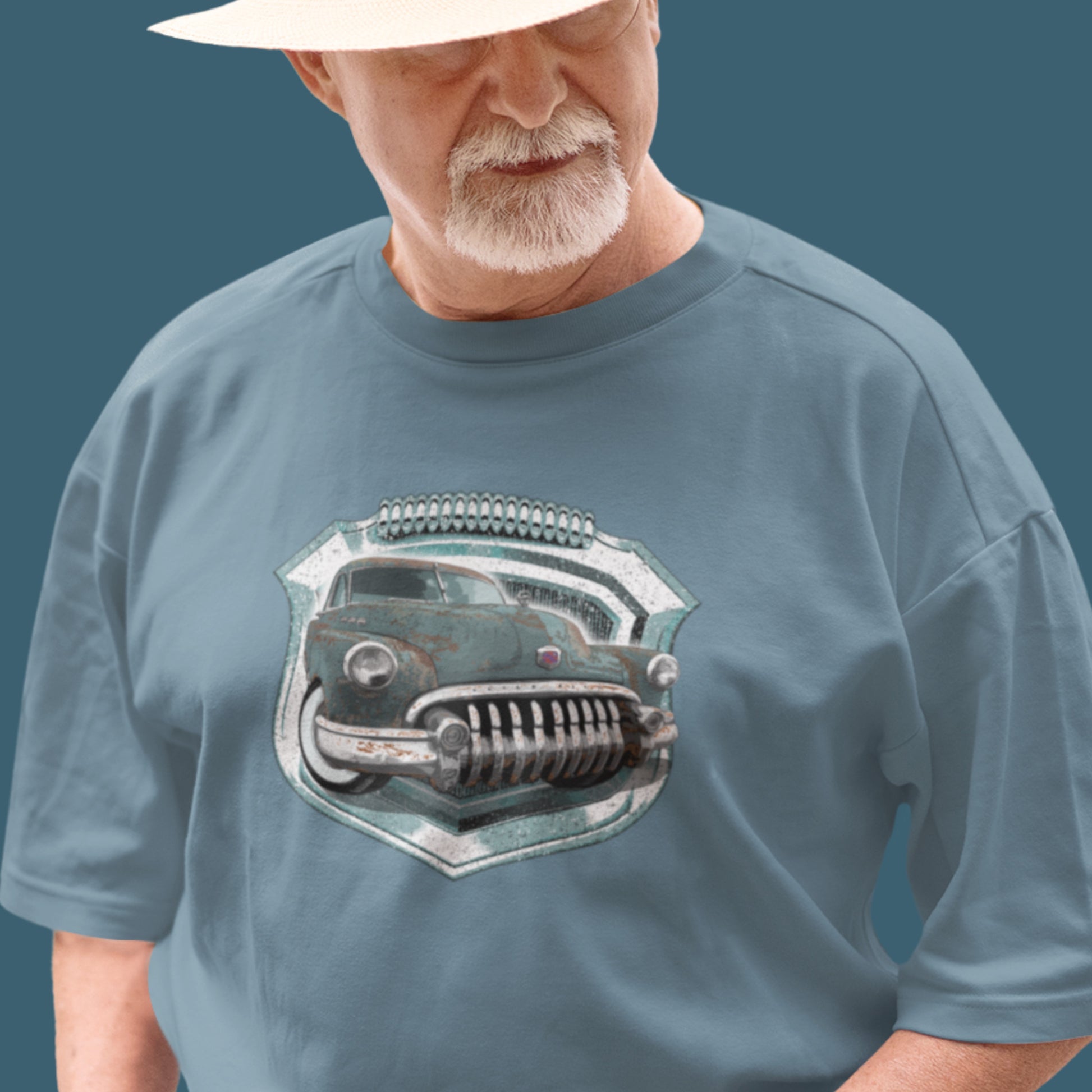 Classic Car Shirt featuring rusted Green 50 Buick Special - Unisex t-shirt with rat rod Buick