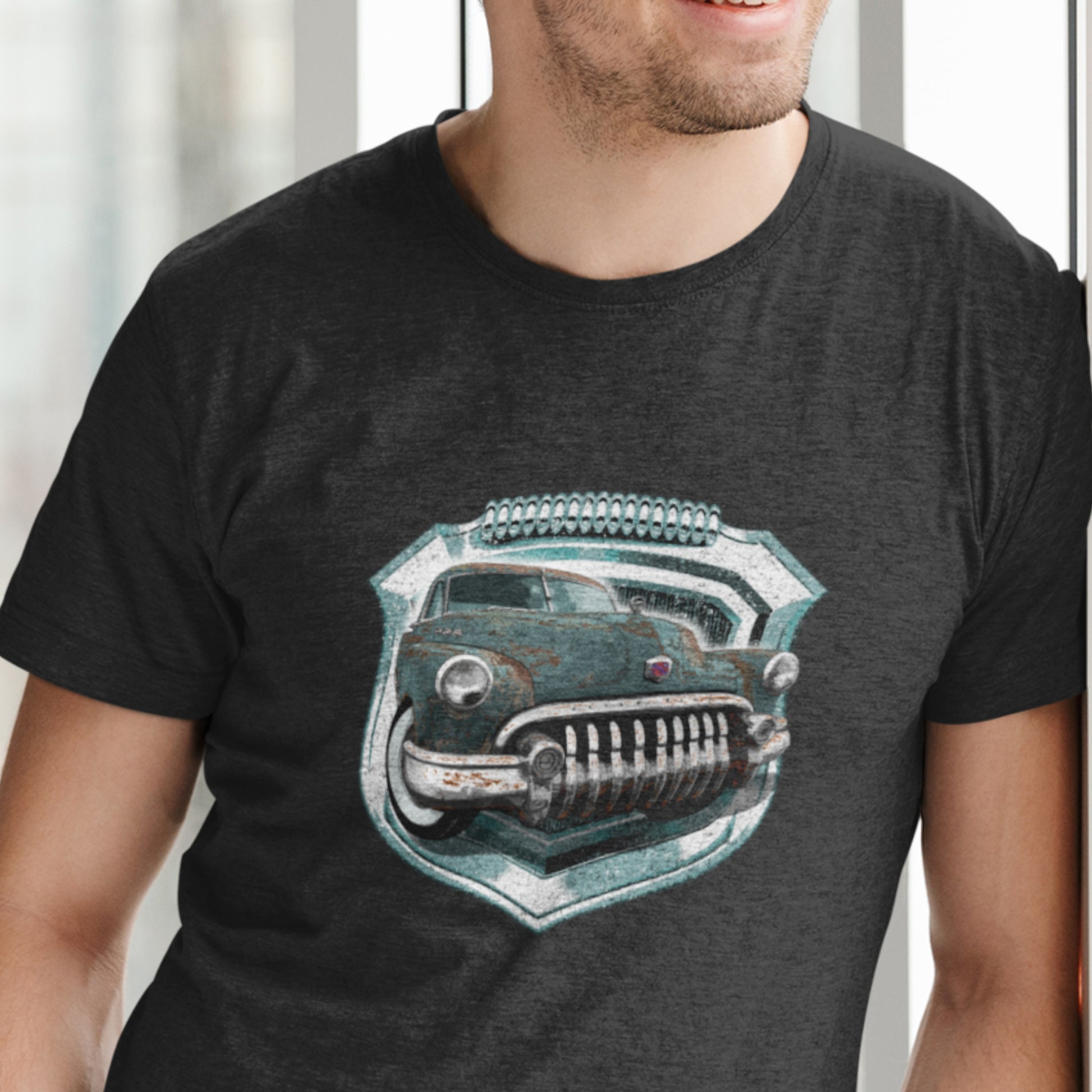 Classic Car Shirt featuring rusted Green 50 Buick Special - Unisex t-shirt with rat rod Buick