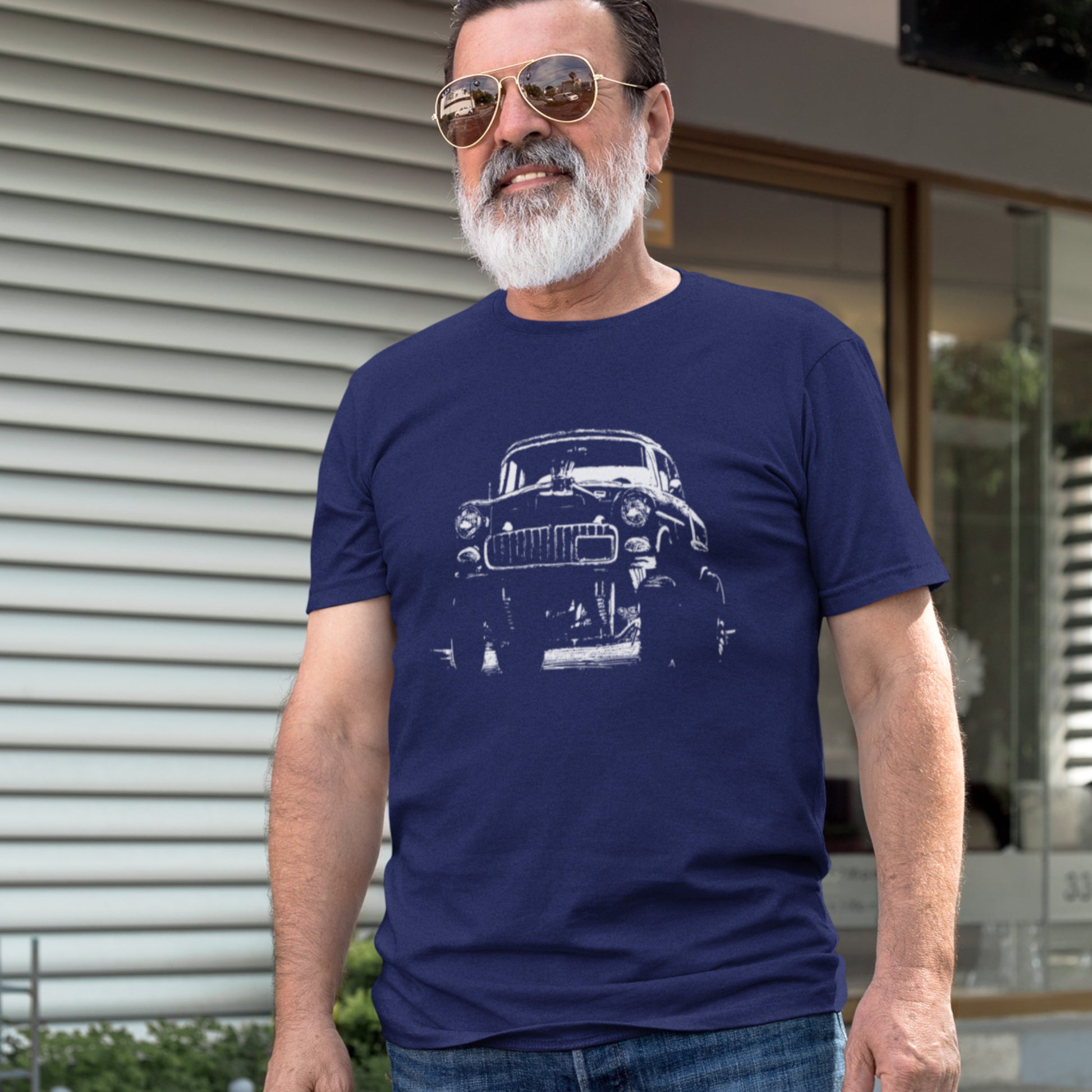 Classic Car Shirt featuring 1955 Chevy Gasser - Short sleeve unisex t-shirt, 1950's 1960's racer