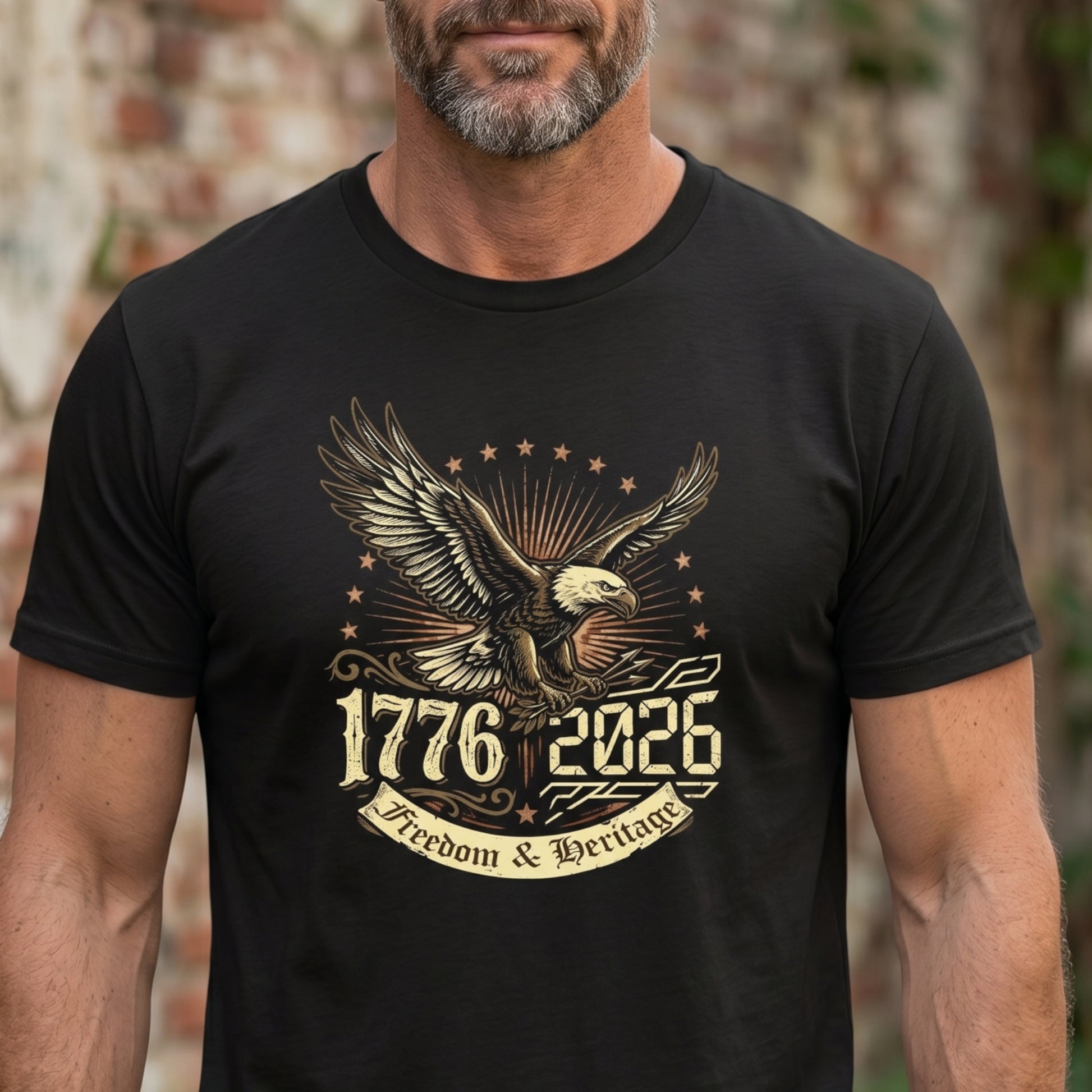 Patriotic Bald Eagle T-Shirt | 1776-2026 USA 250th Anniversary Tee
