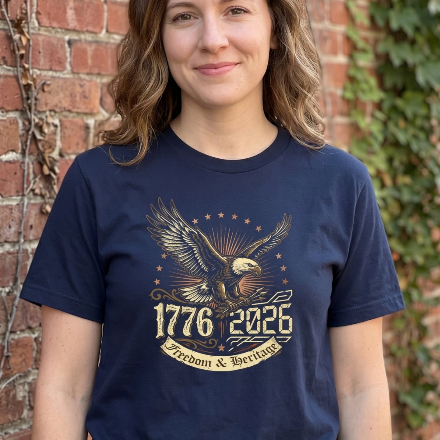 Patriotic Bald Eagle T-Shirt | 1776-2026 USA 250th Anniversary Tee
