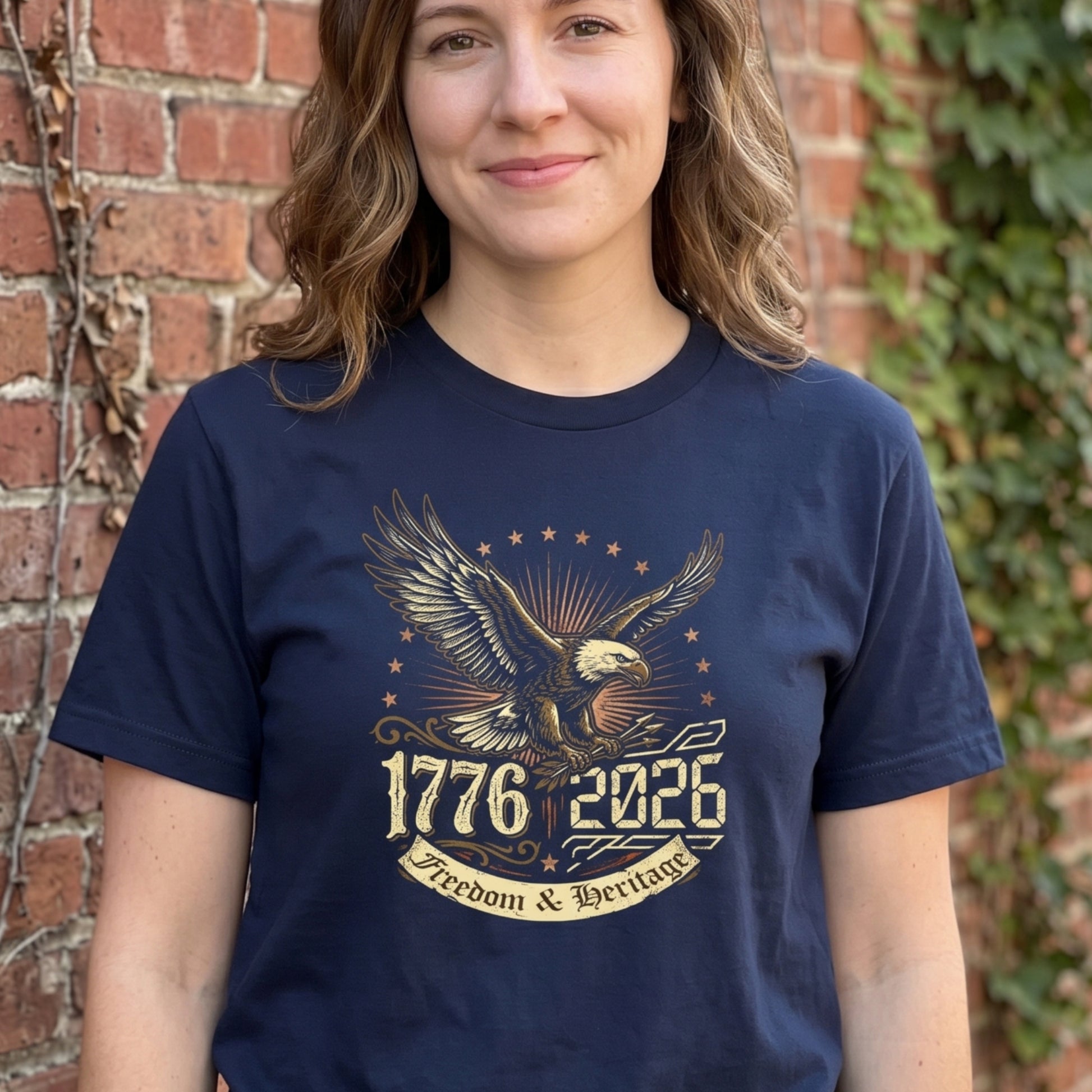 Patriotic Bald Eagle T-Shirt | 1776-2026 USA 250th Anniversary Tee