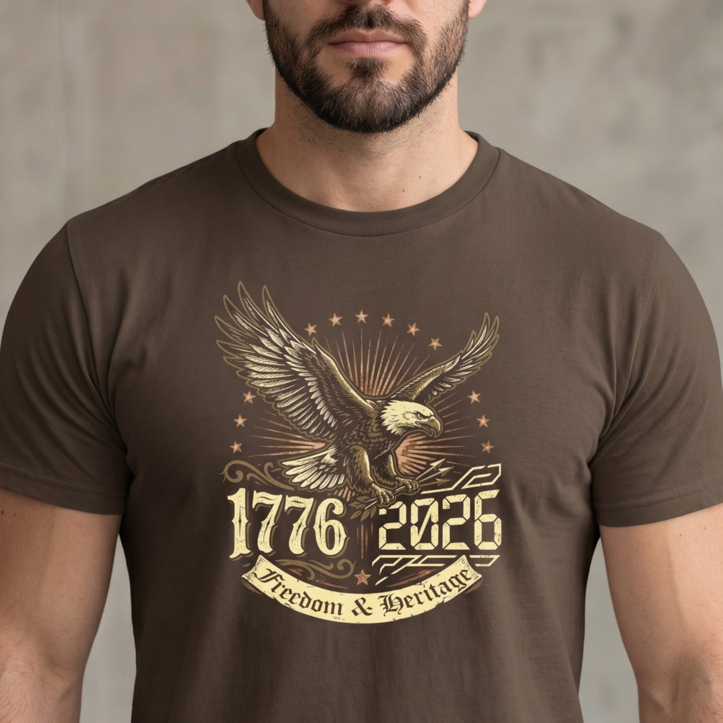 Patriotic Bald Eagle T-Shirt | 1776-2026 USA 250th Anniversary Tee