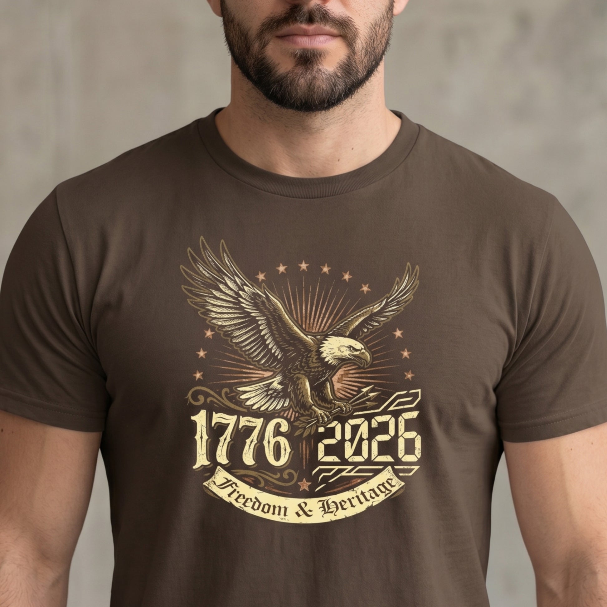 Patriotic Bald Eagle T-Shirt | 1776-2026 USA 250th Anniversary Tee