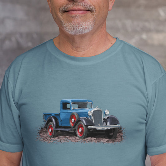 Classic Truck Shirt featuring a 34 Dodge KC Blue Pickup Truck